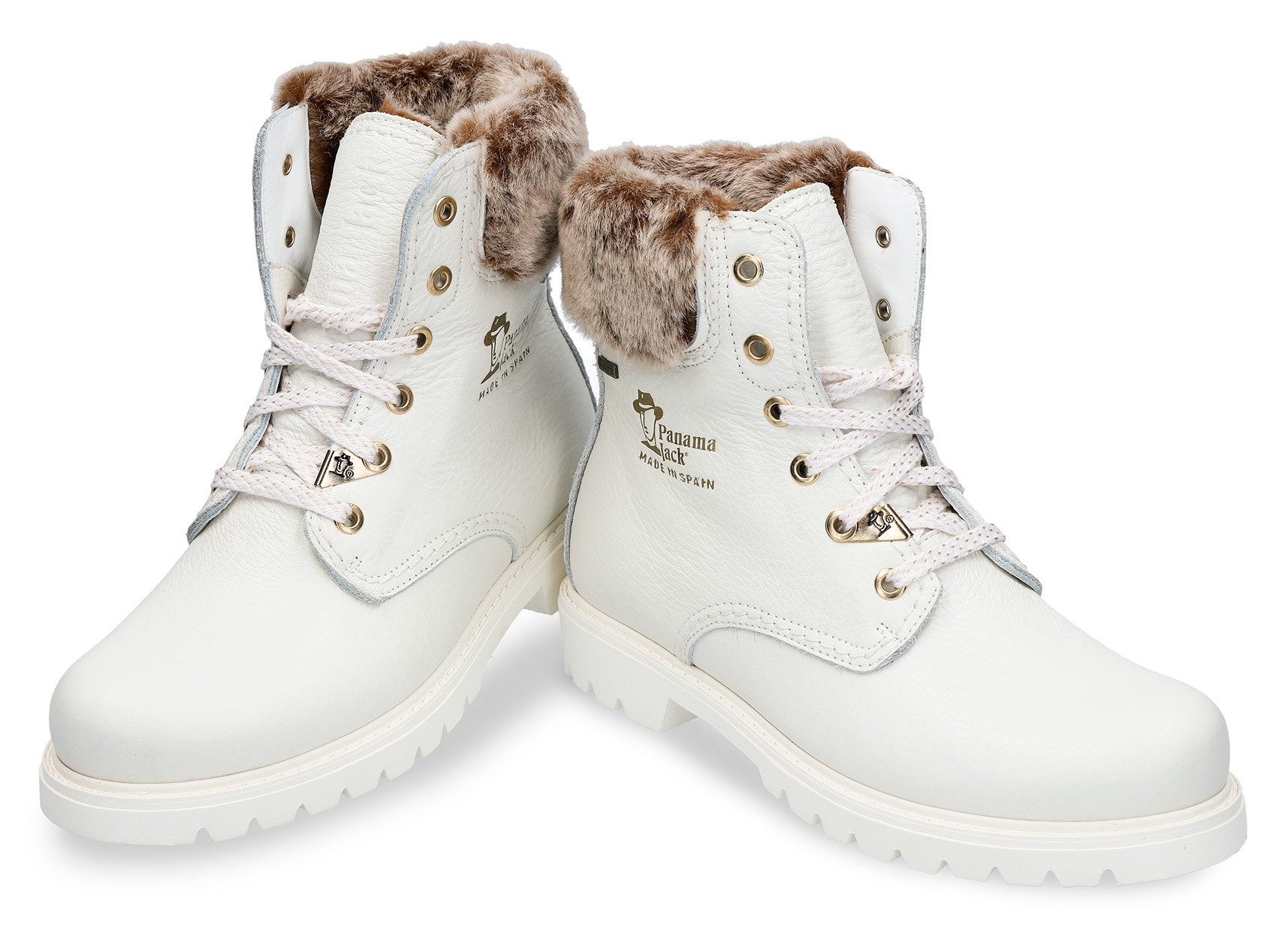 Panama Jack Veterschoenen Felicia Gtx , winter enkellaarsjes, outdoorlaarzen, blokhak, met nepbont kraag