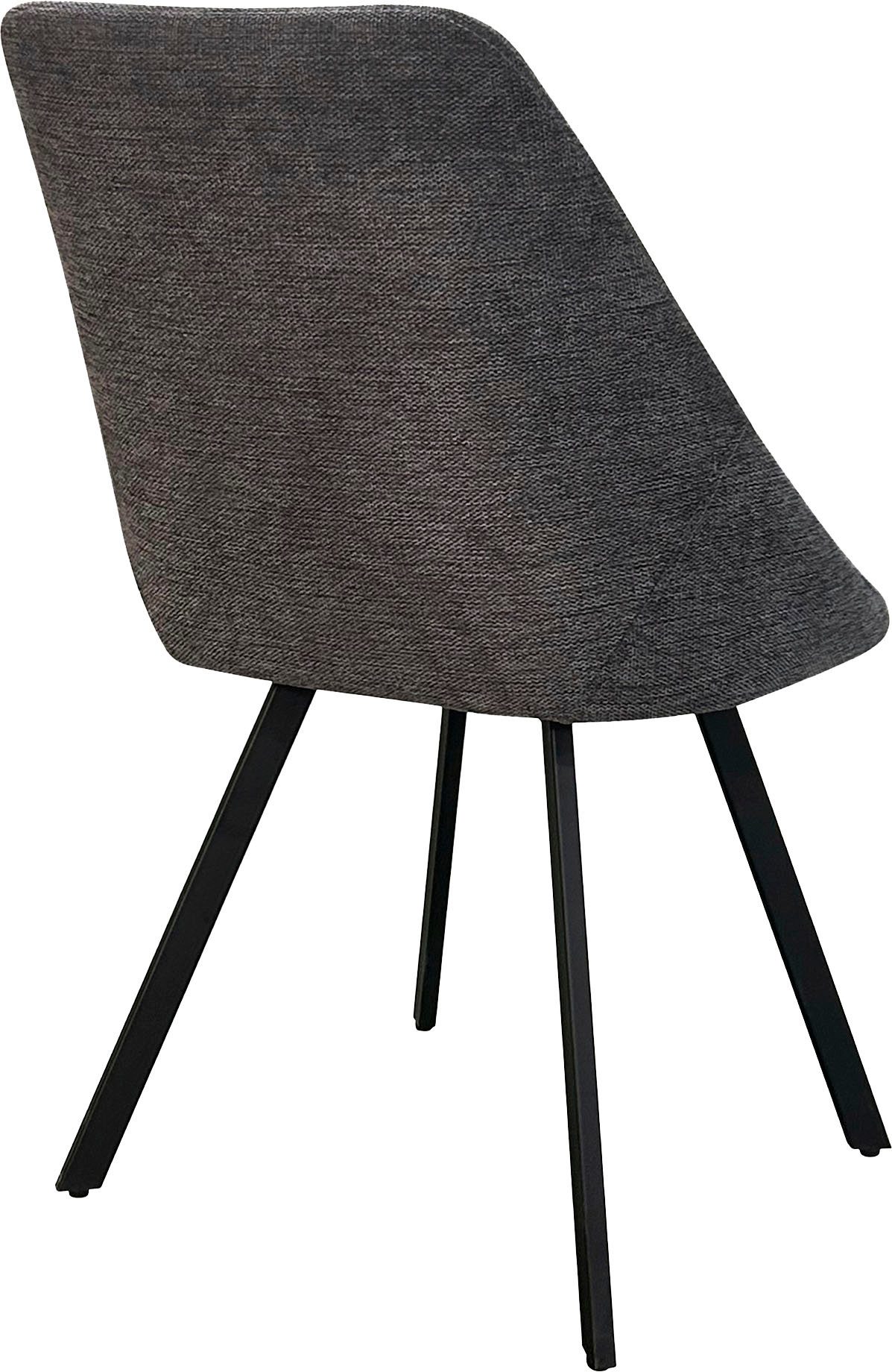 byLIVING Eetkamerstoel Jasper (2-stuks set) Zitkuip 360° draaibaar, zwart metaal, keukenstoel, diverse bekleding (set)