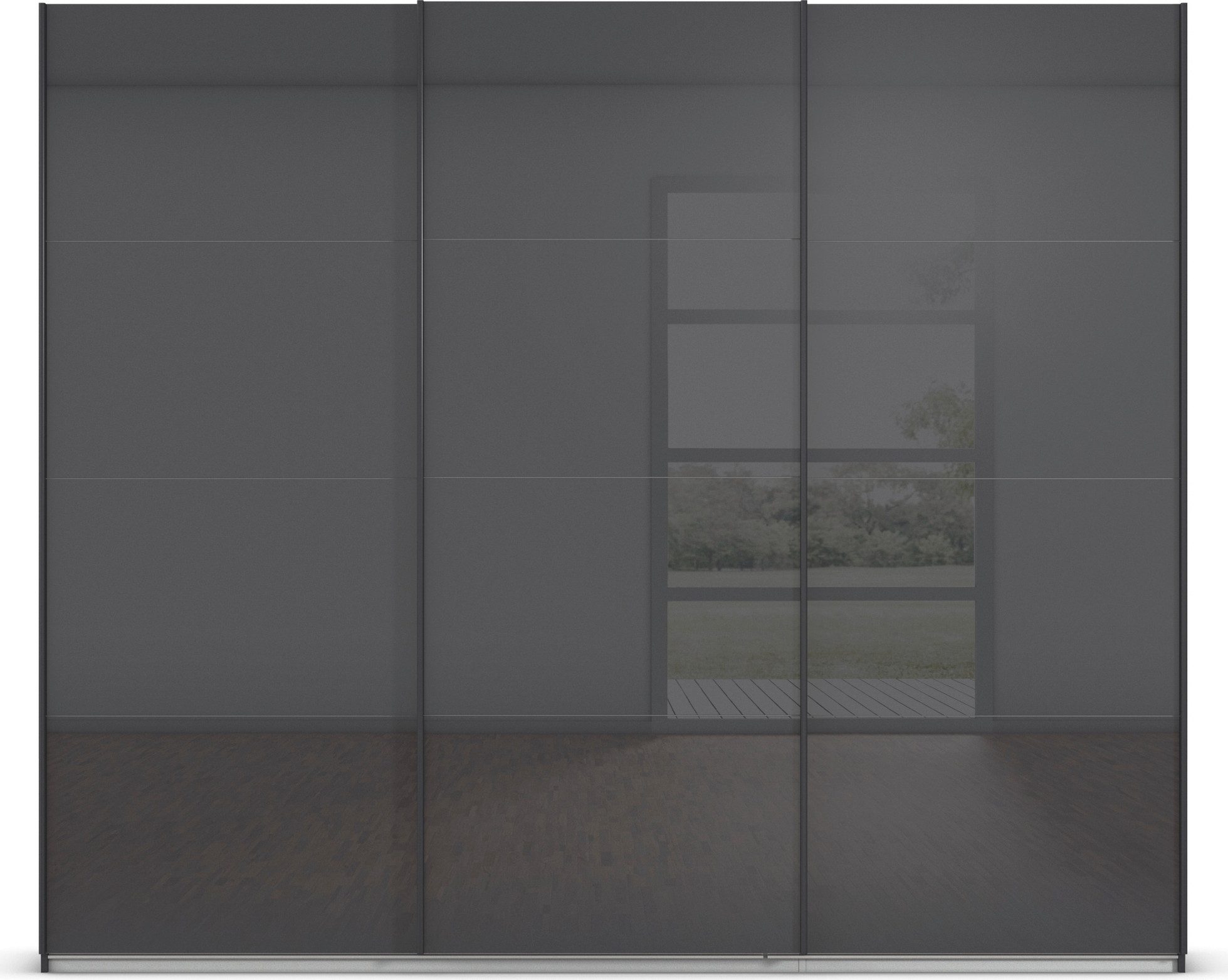 rauch Schuifdeurkast Kledingkast Kast Garderobe AGORDO met Glasfront doordachte binnenuitrusting, in 4 breedtes en 2 hoogtes made in germany