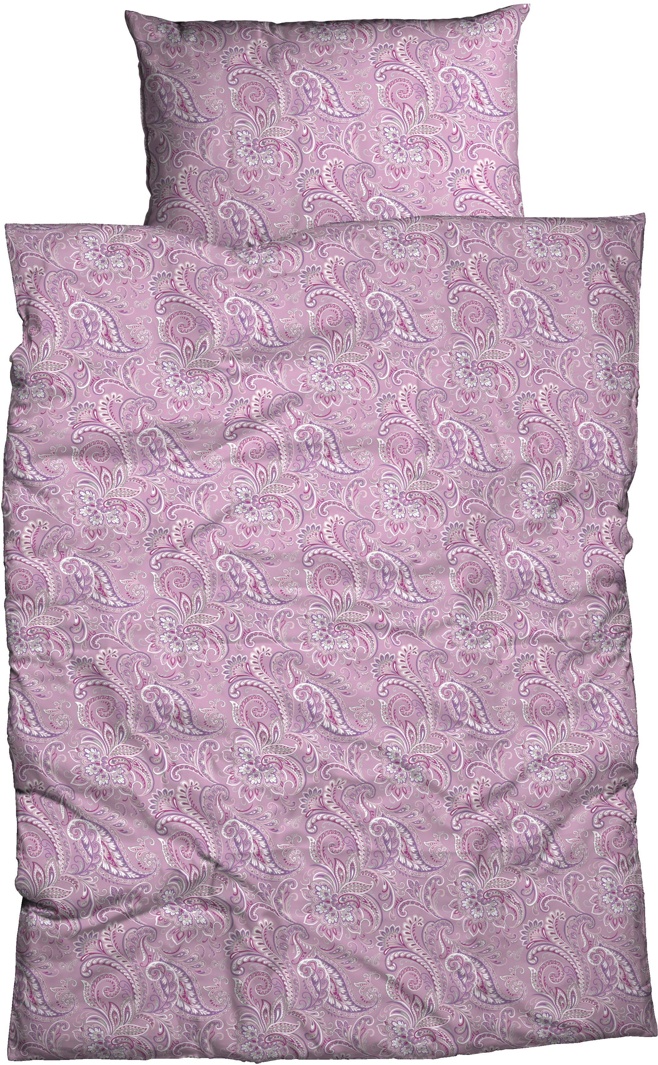 CASATEX Beddengoed Lunis Paisley ontwerp, frisse en vriendelijke kleuren (2-delig) dekbedovertrekken paars