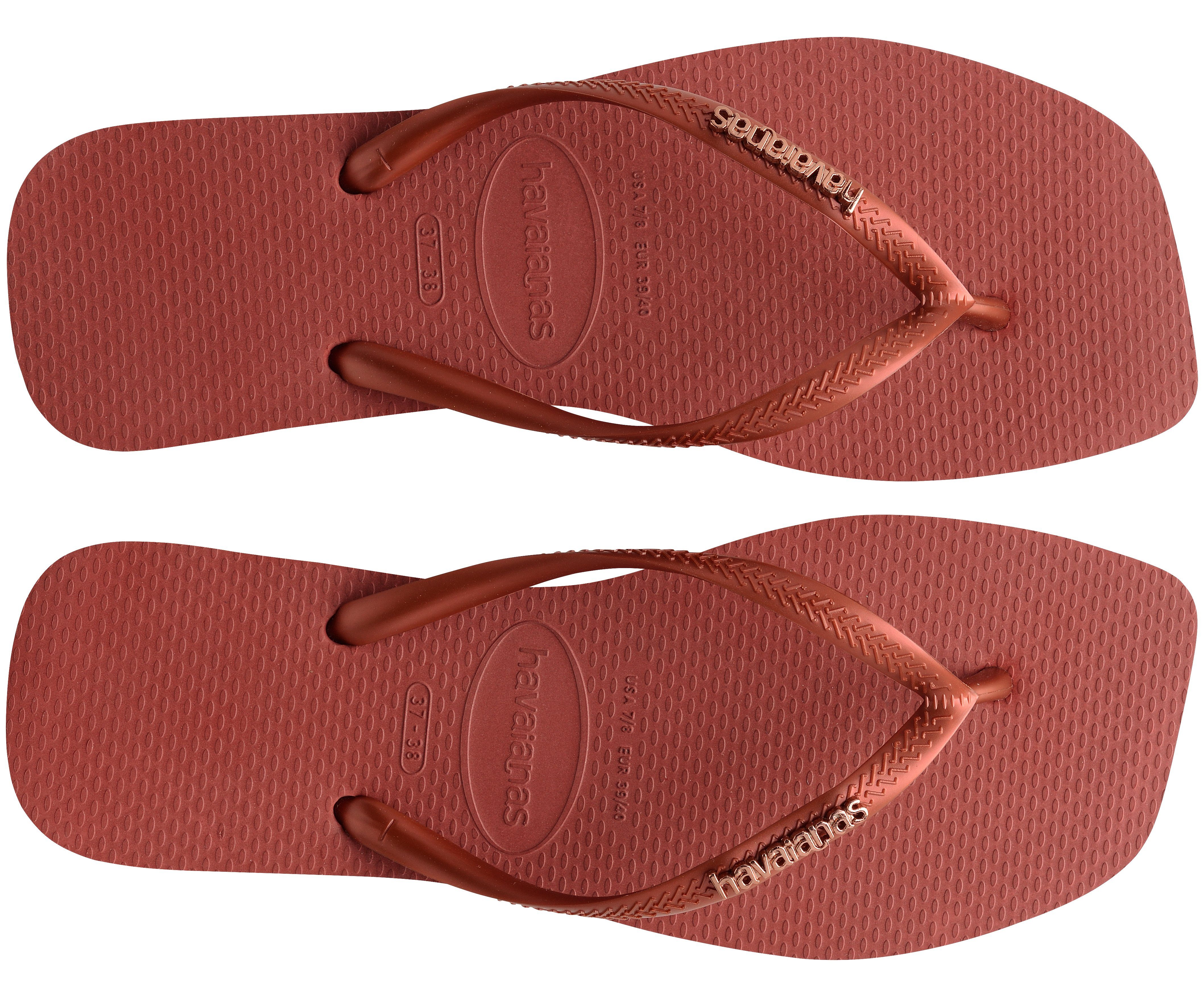 Havaianas Teenslippers SQUARE LOGO METALLIC , zomerschoen, slippers, poolslides met metallic bandjes