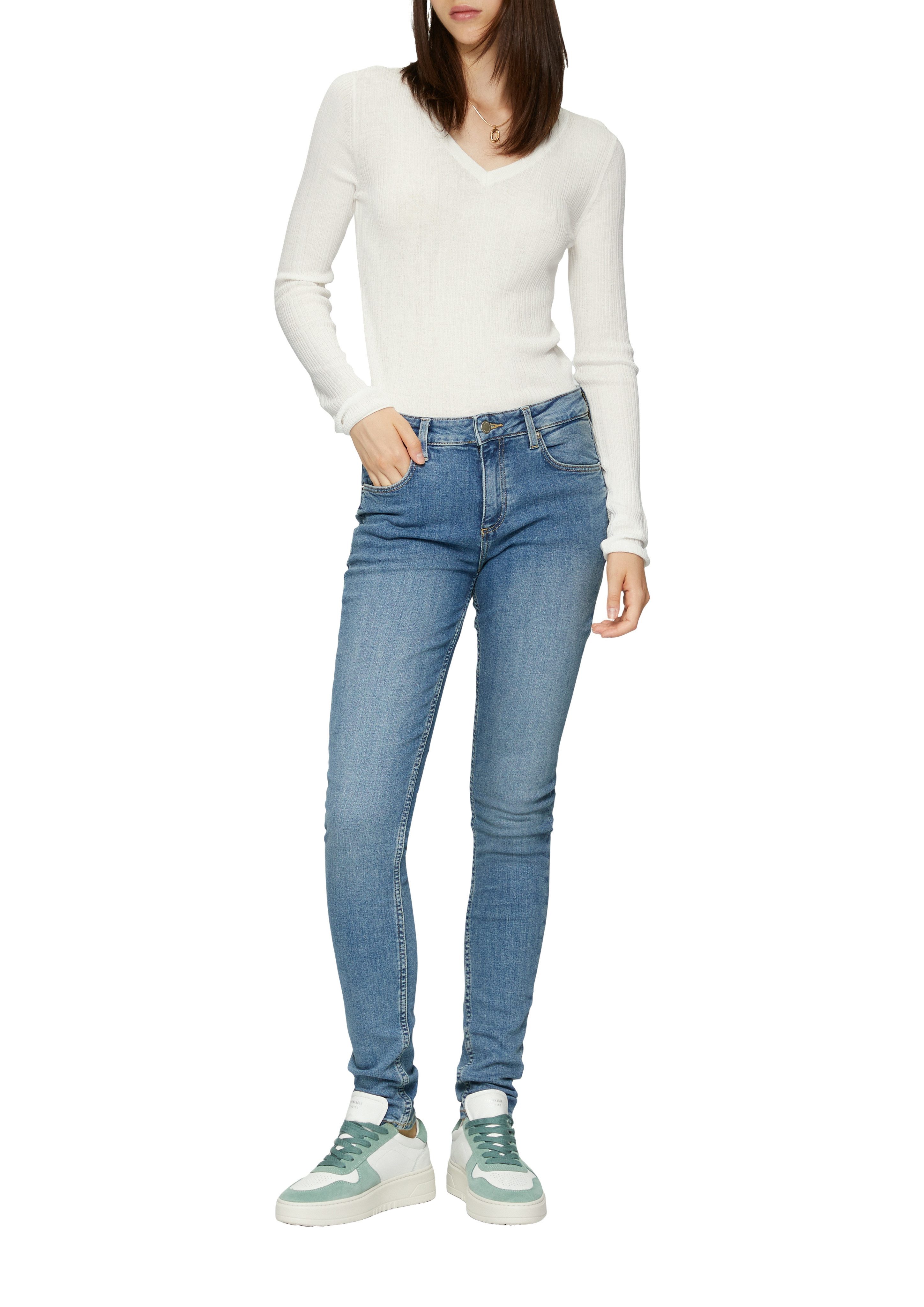 Q S designed by Skinny fit jeans Sadie met zakken