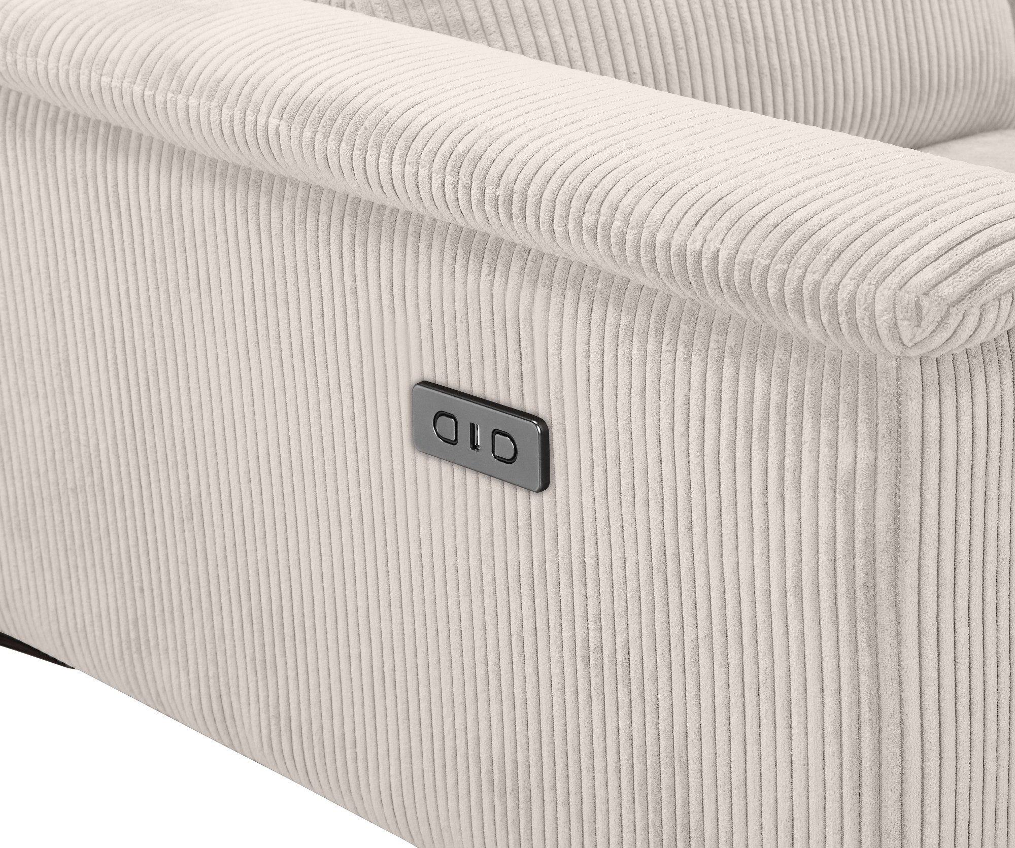 Places of Style 2-zitsbank Lund in Cord, met handmatige of elektrische