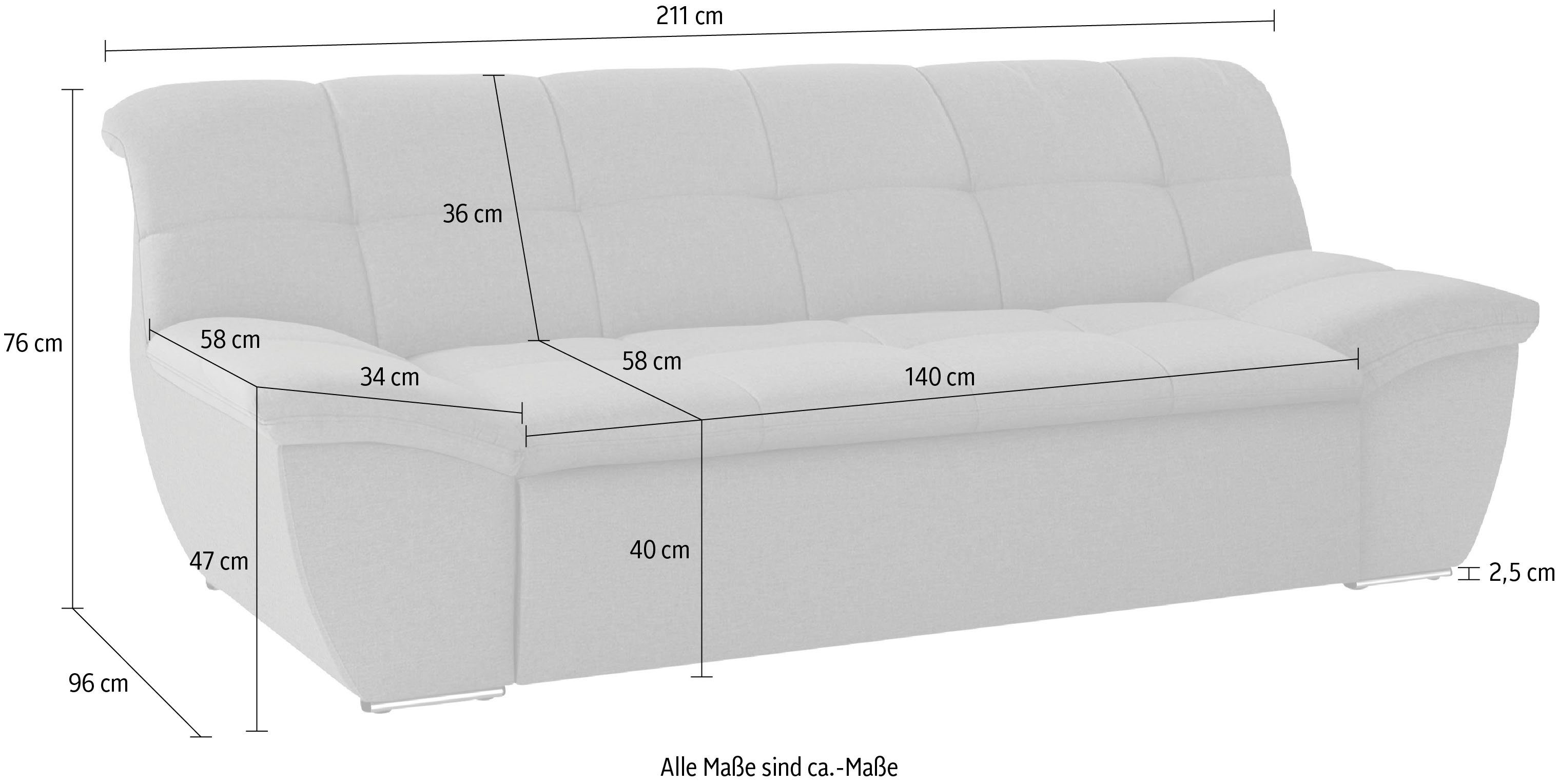 DOMO collection 2-zitsbank Splash, actuele zitting- en rugstiksels, comfortabel