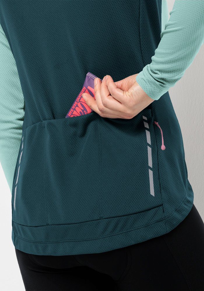 Jack Wolfskin Fietsjack MOROBBIA FZ L/S W