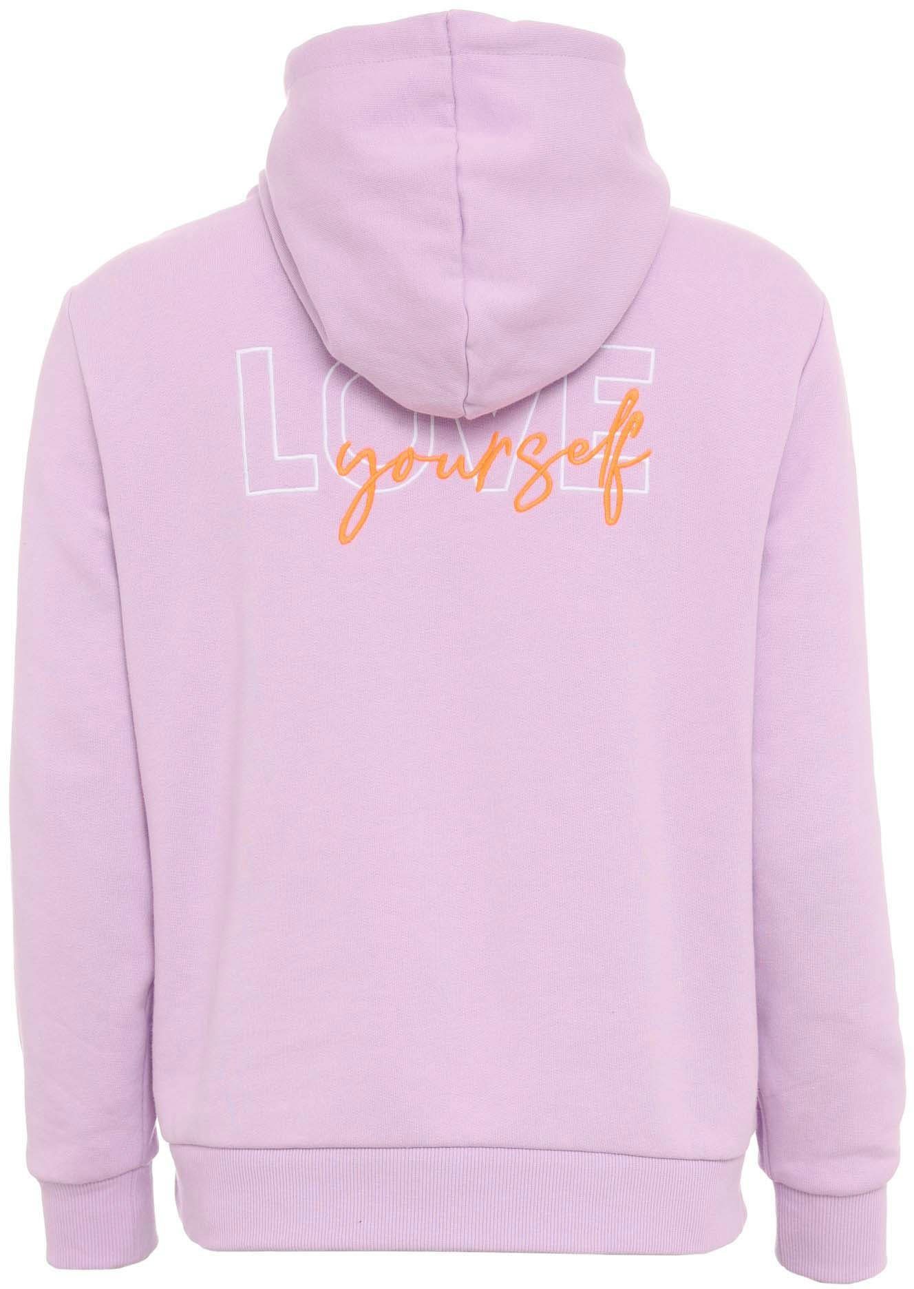 Zwillingsherz Hoodie met "you are beautiful"-borduursel en opdruk op de rug