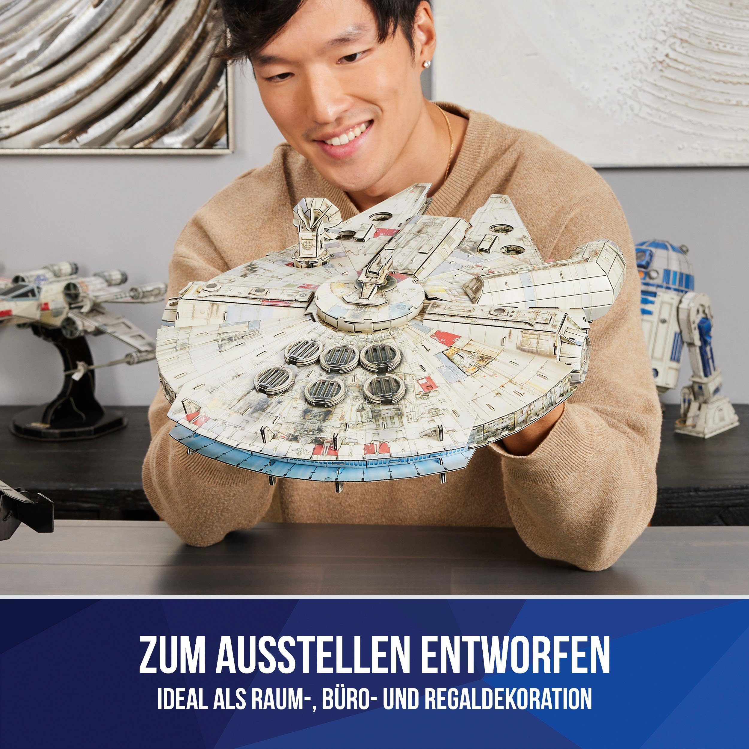 Spin Master 3D-puzzel 4D Build - Star Wars - Millennium Falcon ruimteschip