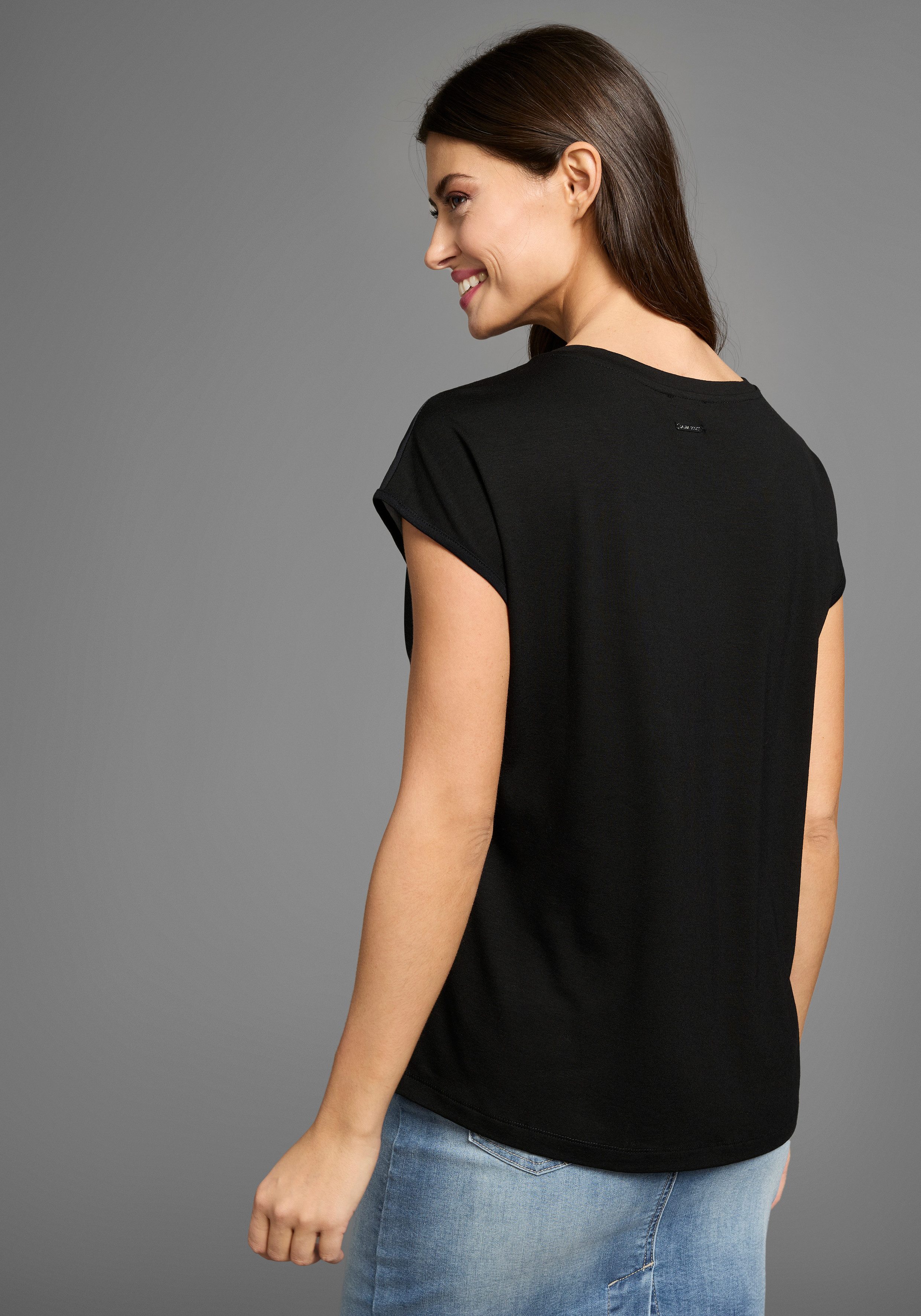 Laura Scott Shirtblouse met zomerse fotoprint - nieuwe collectie