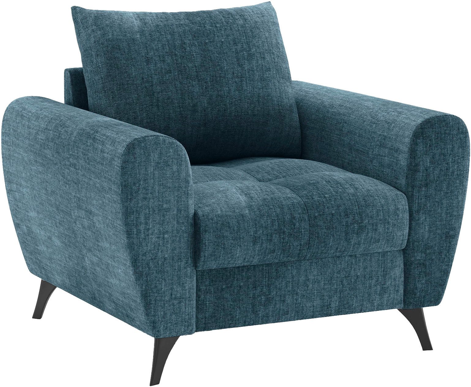 Mr. Couch Fauteuil Blackburn II Passend bij de set, met koudschuimvering tot 140 kg belastbaar fauteuils blauw