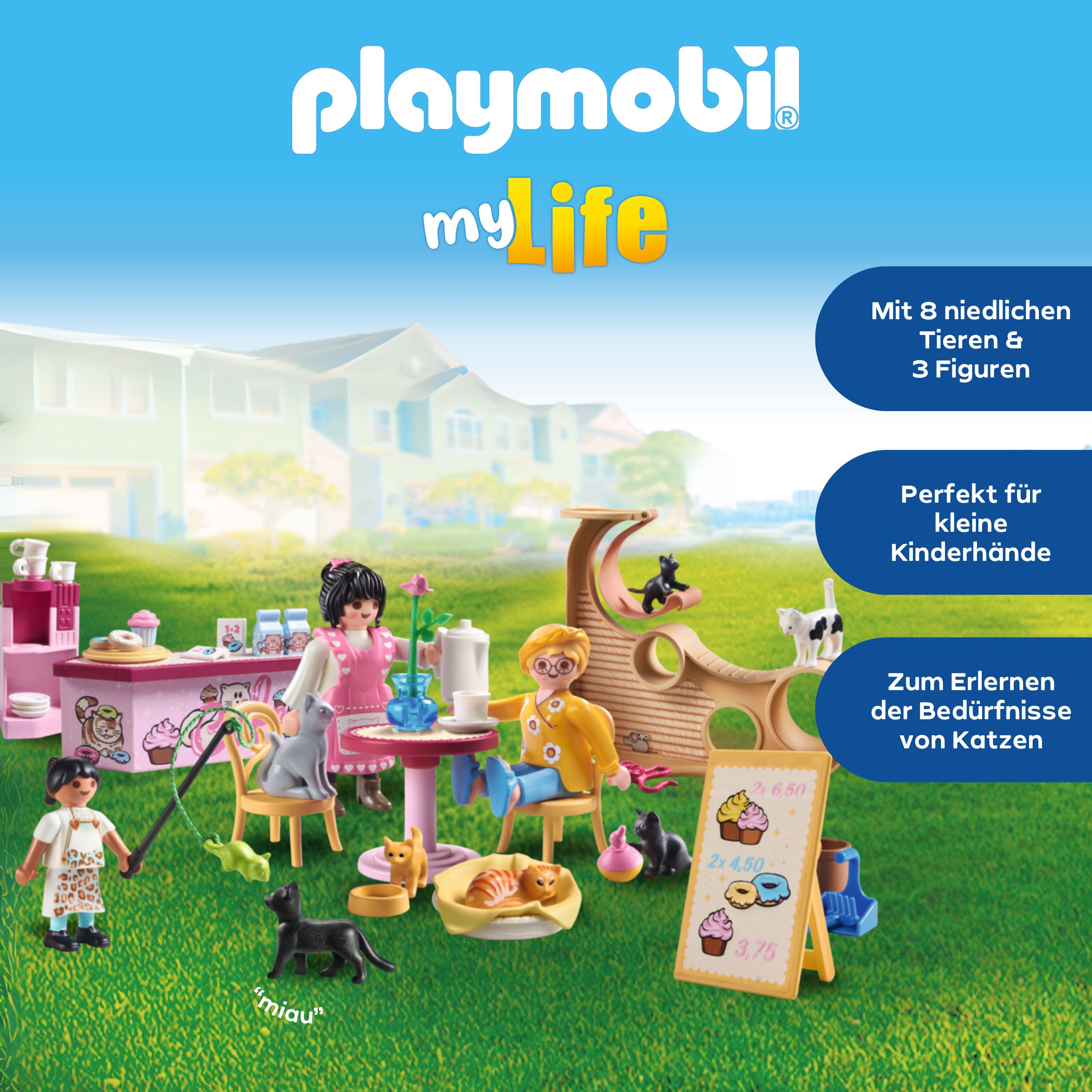 Playmobil® Constructie-speelset Katzencafe (71744), Playmobil My Life (72-delig)