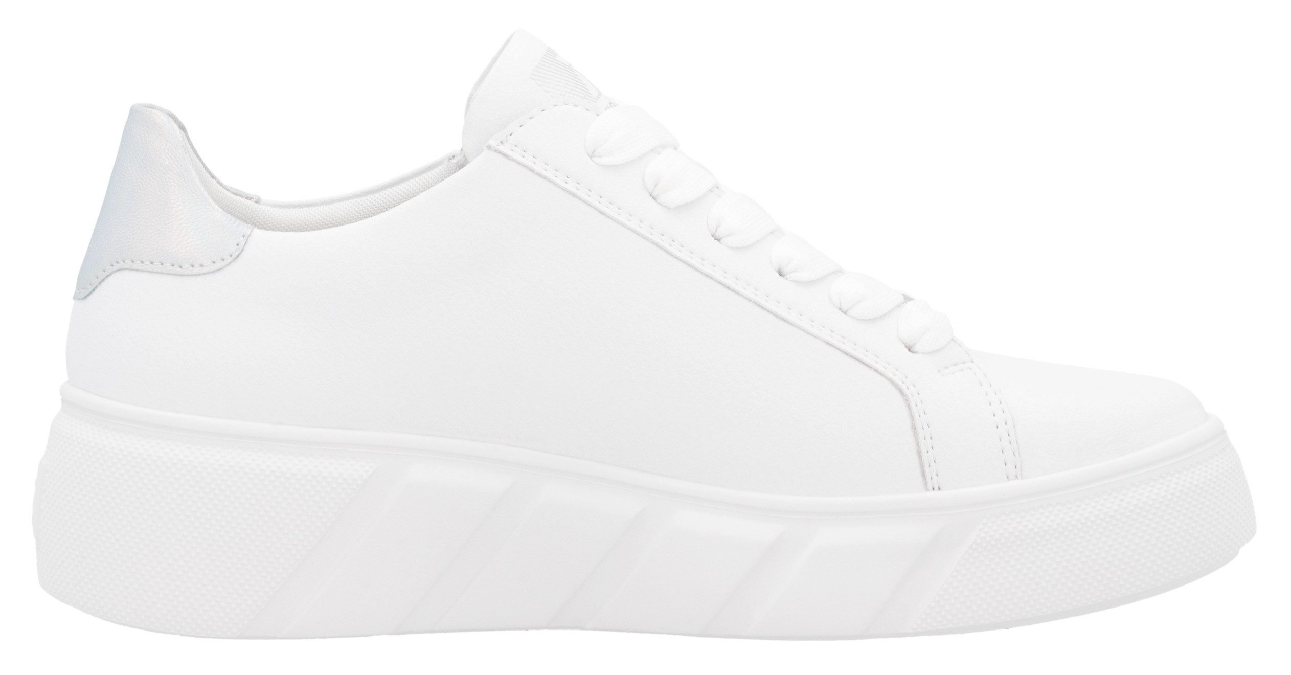 RIEKER Sport Plateausneakers , vrijetijdsschoen, lage schoen, veterschoen met zijlijke perforatie