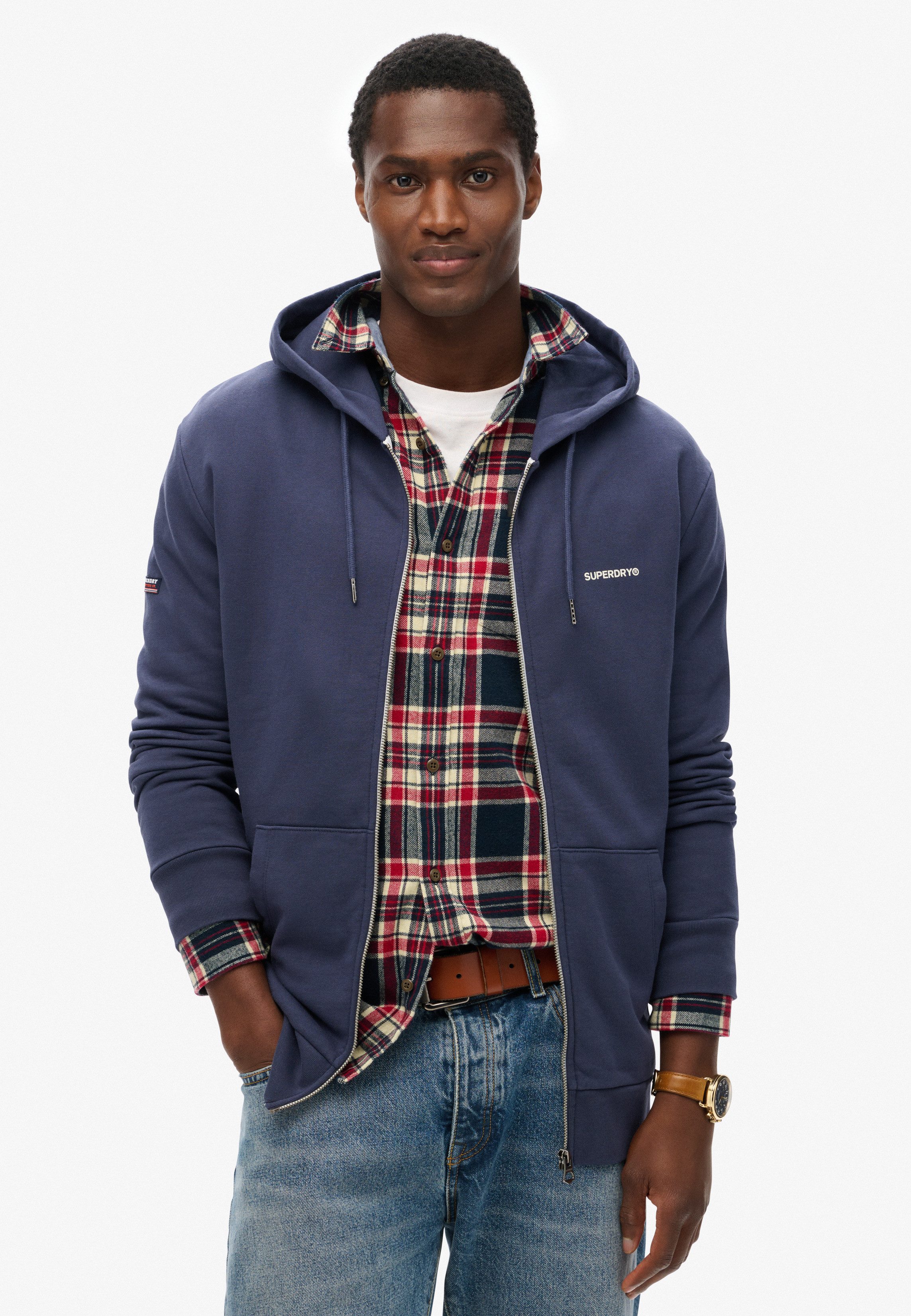 Superdry Capuchonsweatvest PLAIN ZIP HOOD