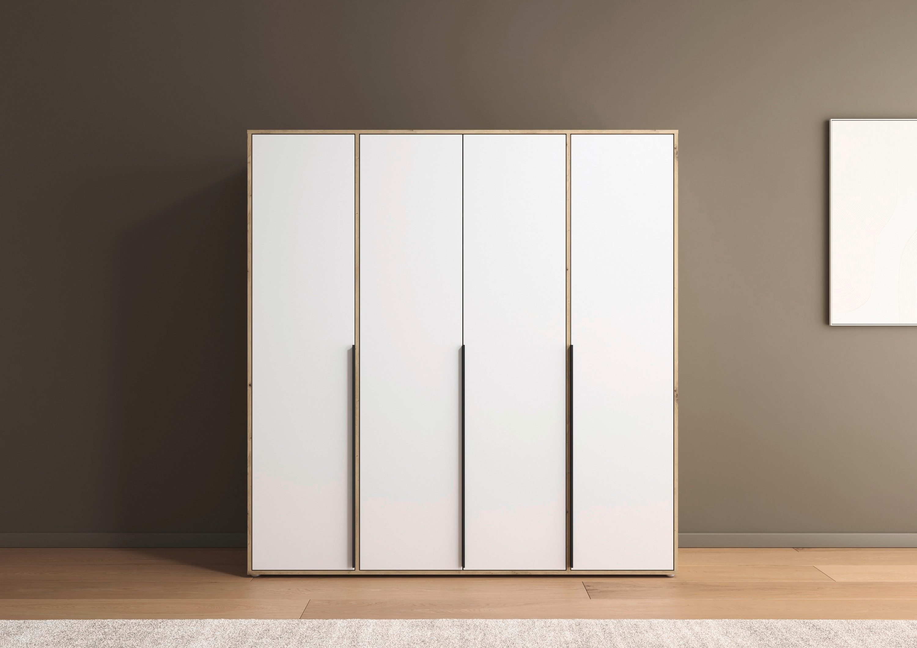 rauch Draaideurkast Kledingkast Kast Garderobe Wasmand NAGATA veel Opbergruimte met moderne stanggrepen in grijs metallic topseller made in germany