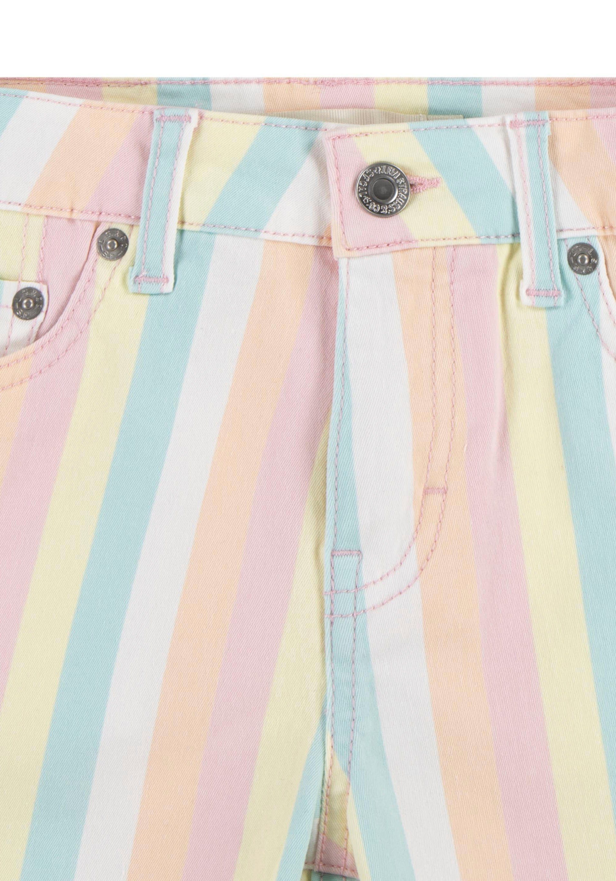 Levi's Kidswear Short met gekleurd streepjespatroon voor meisjes