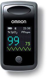 Omron Saturatiemeter P300 Intelli IT bluetooth-vingerpulsoximeter voor het meten van zuurstofverzadiging/saturatie (spo2) met bijbehorende app