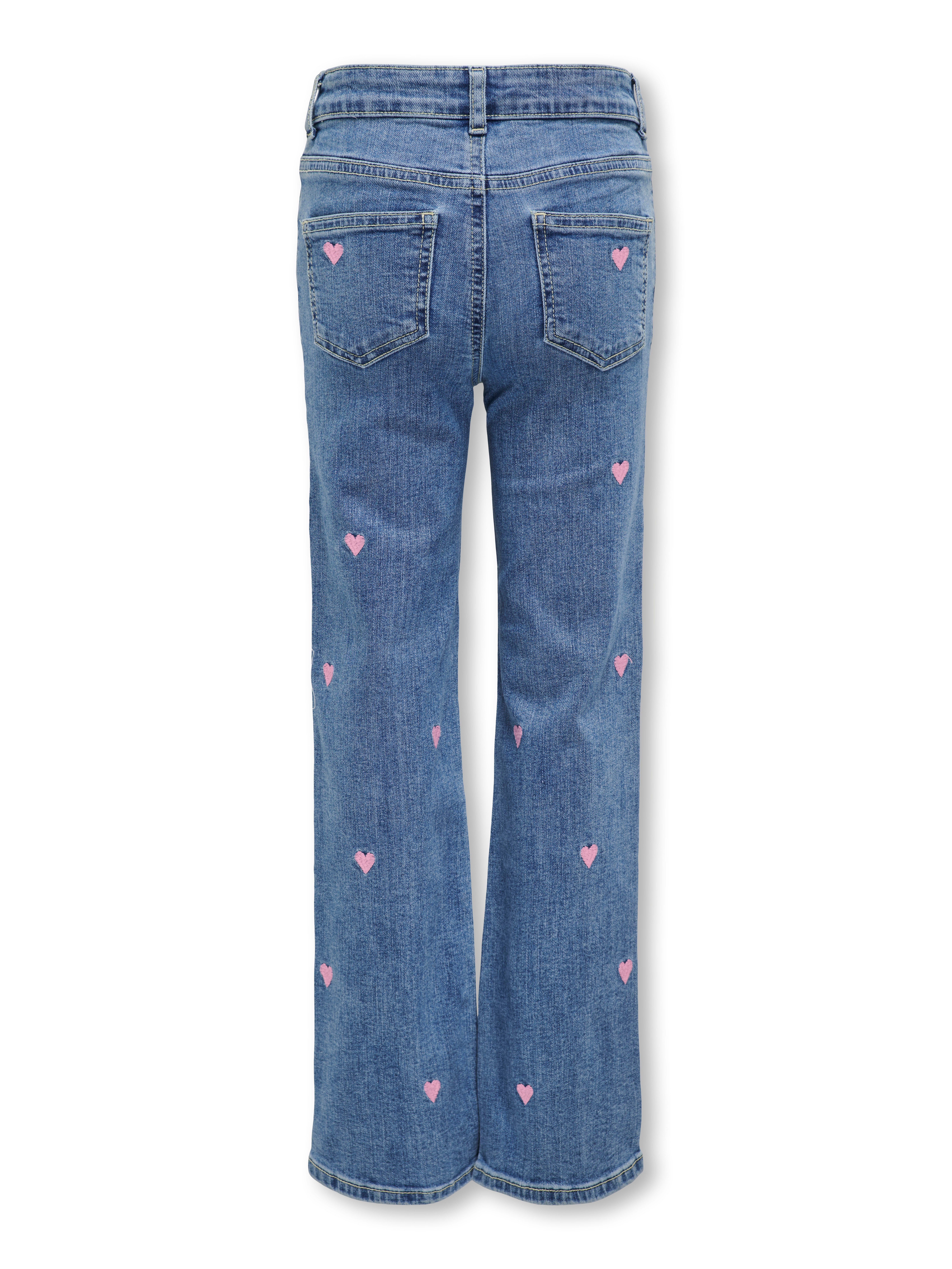 KIDS ONLY Wijde jeans KOGJUICY WIDE LEG HEART EMB DNM JEANS