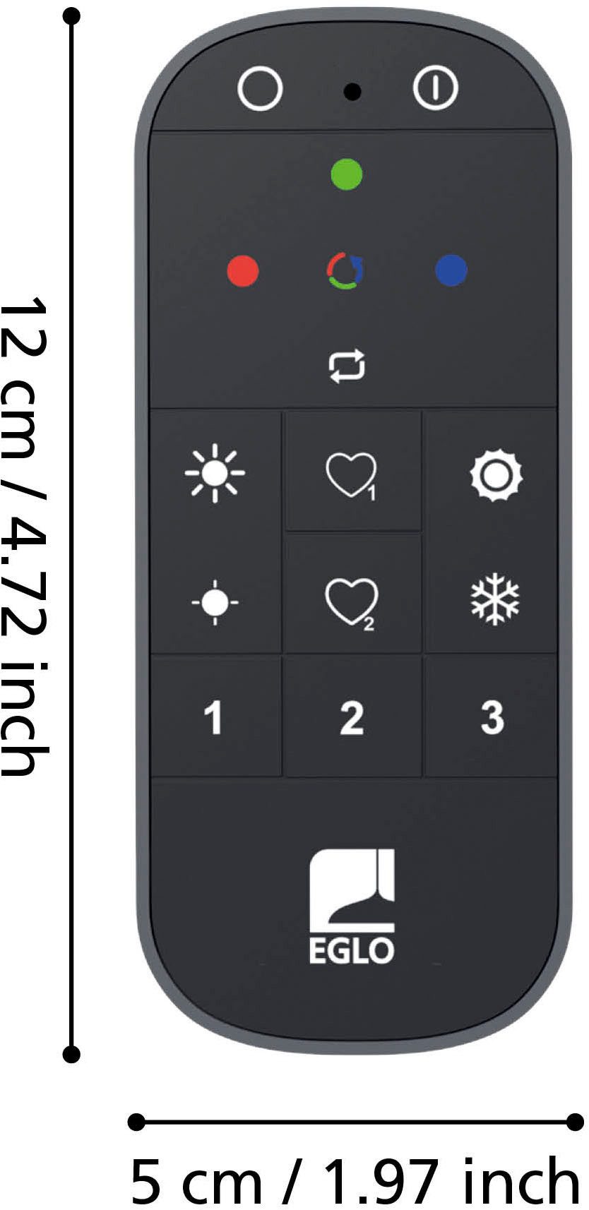 EGLO Slim-Home-afstandsbediening CONNECT Z REMOTE Fernbedienung, Zubehör, ZigBee 3.0, batteriebetrieben EGLO Connect Z afstandsbediening (1 stuk)