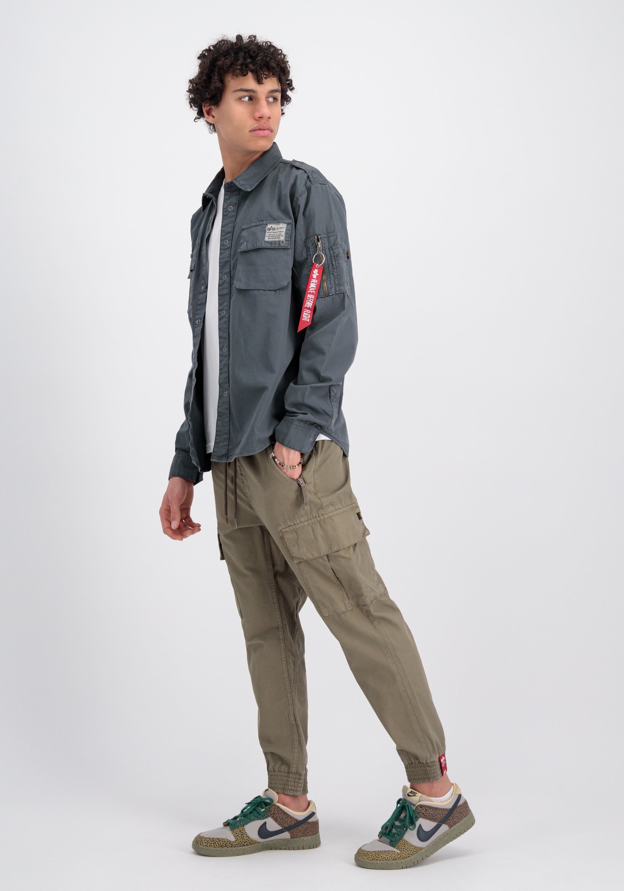 Alpha Industries Oversized shirt Men Shirts Urban Military Shirt