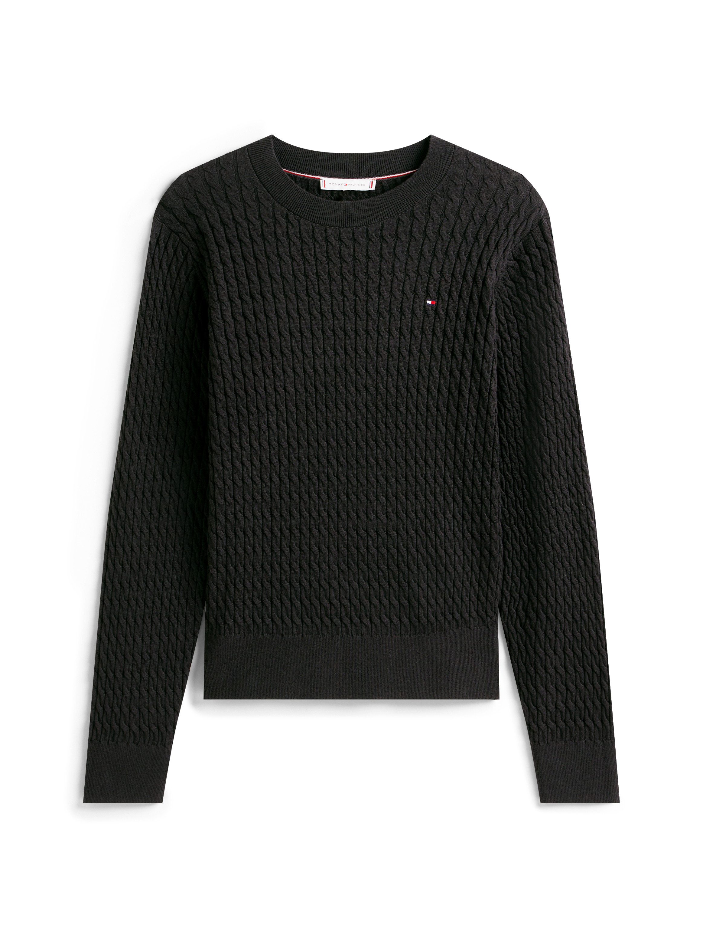 Tommy Hilfiger Trui met ronde hals CO CABLE C-NK LS SWEATER