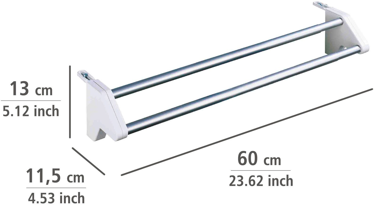 WENKO Radiator-wasrek Model Twin uitschuifbare wasdroger om aan deuren en radiatoren te hangen (1-delig)