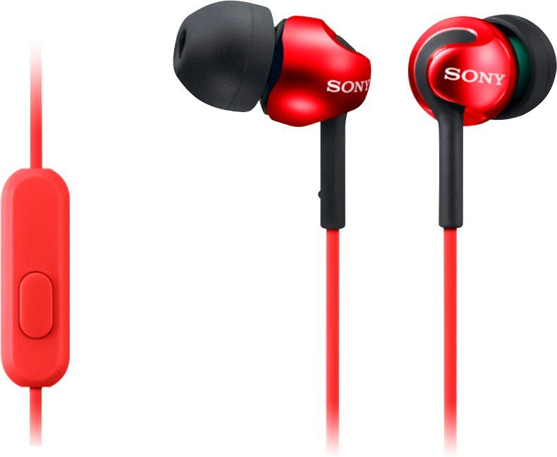 MDR-EX110AP in-ear hoofdtelefoon, Rood