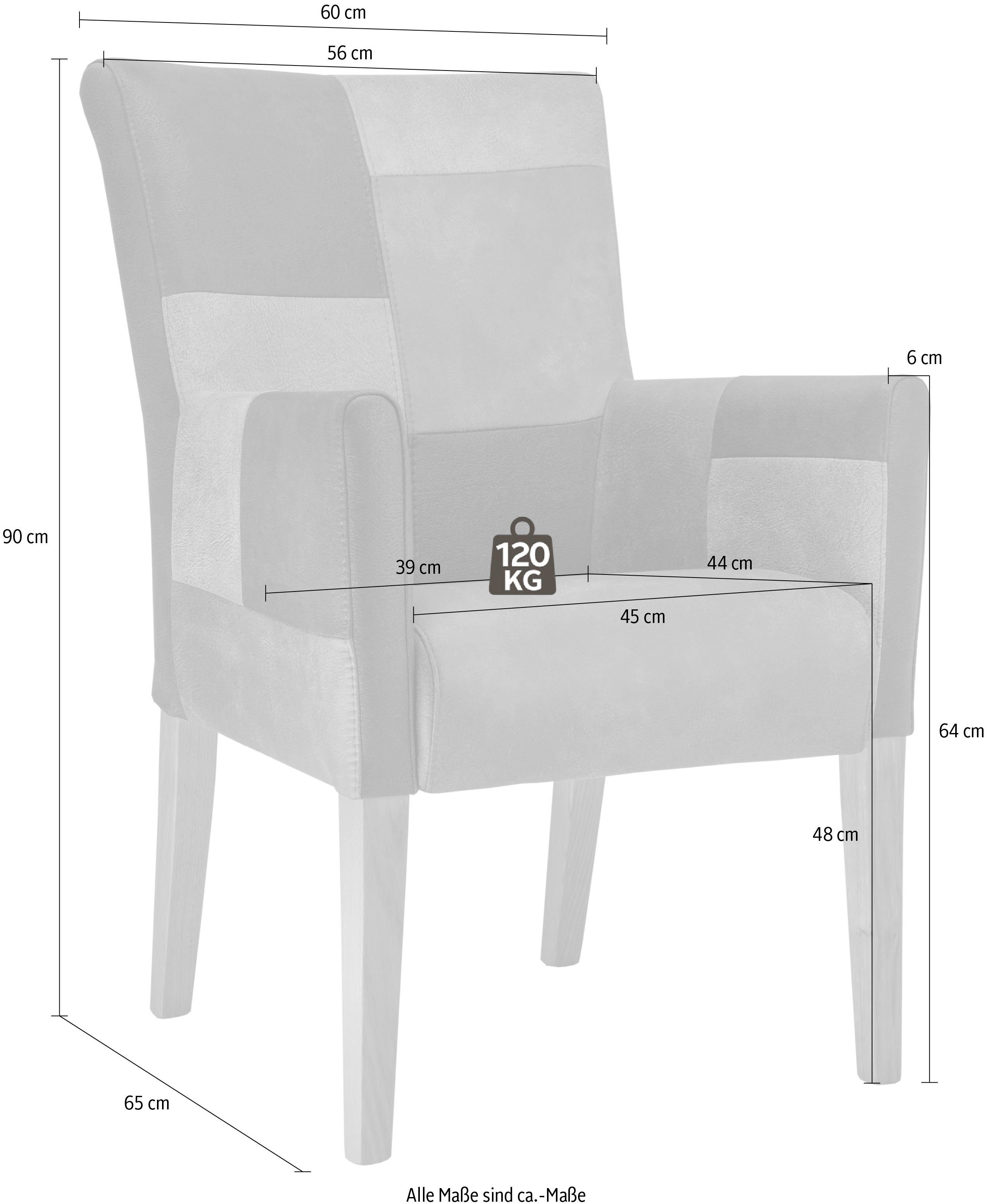 Home affaire Stoel met armleuningen King Bekleding van microvezel