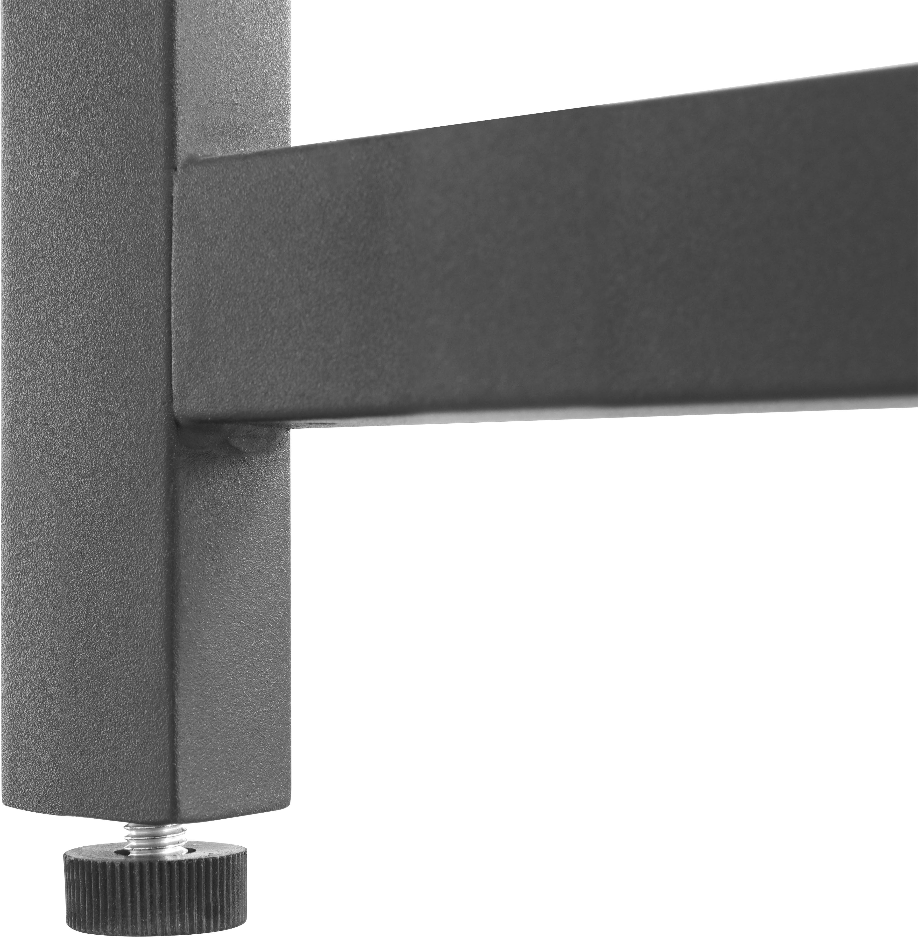 INOSIGN Bureau Horda, computertafel met monitorsteun & kabeldoorvoer asymmetrisch metalen frame, afgeronde abs-randen, breedte 124 cm
