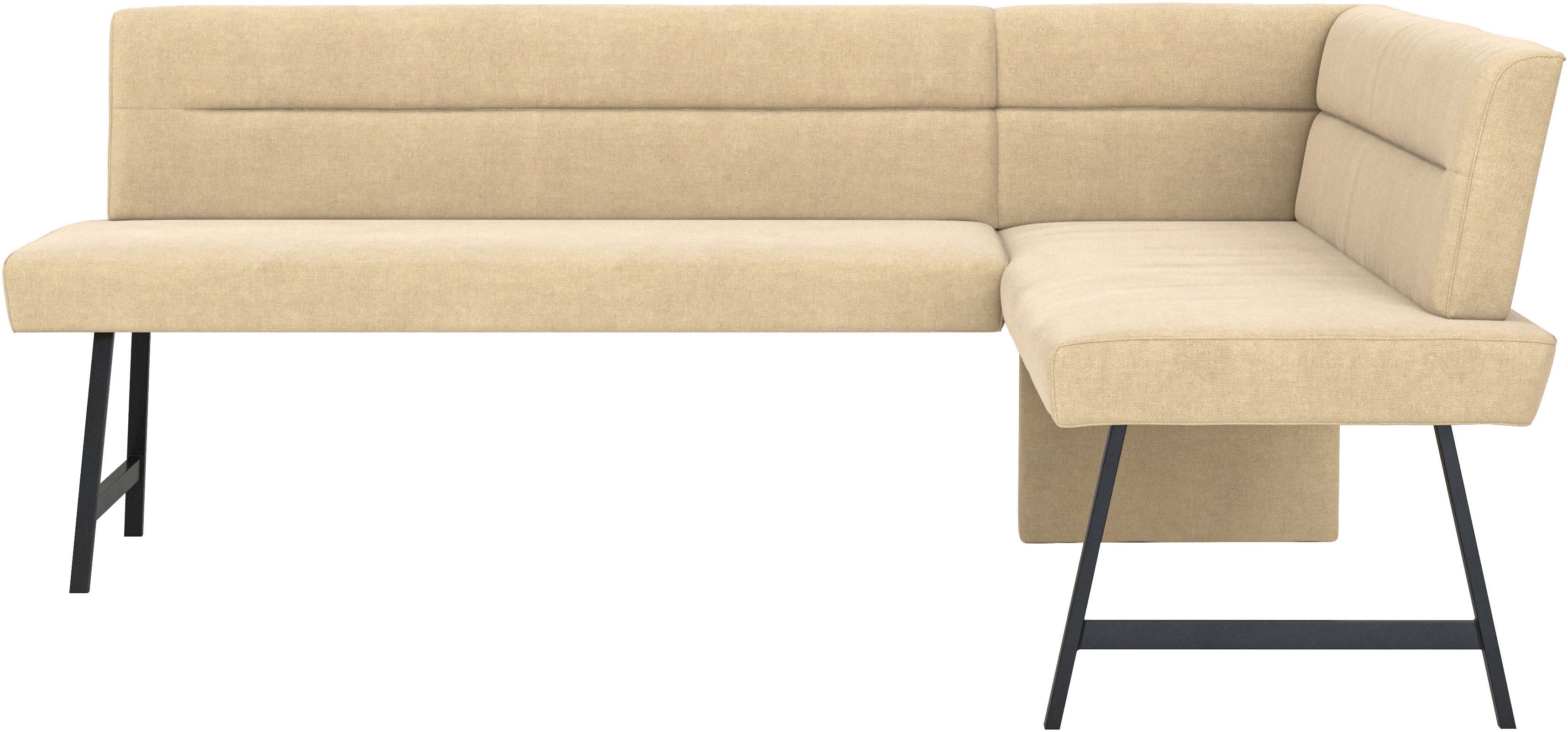 Home affaire Eethoek Sava Hoekbank met nosagvering in de zitting, massief eiken tafel (set, 4-delig)