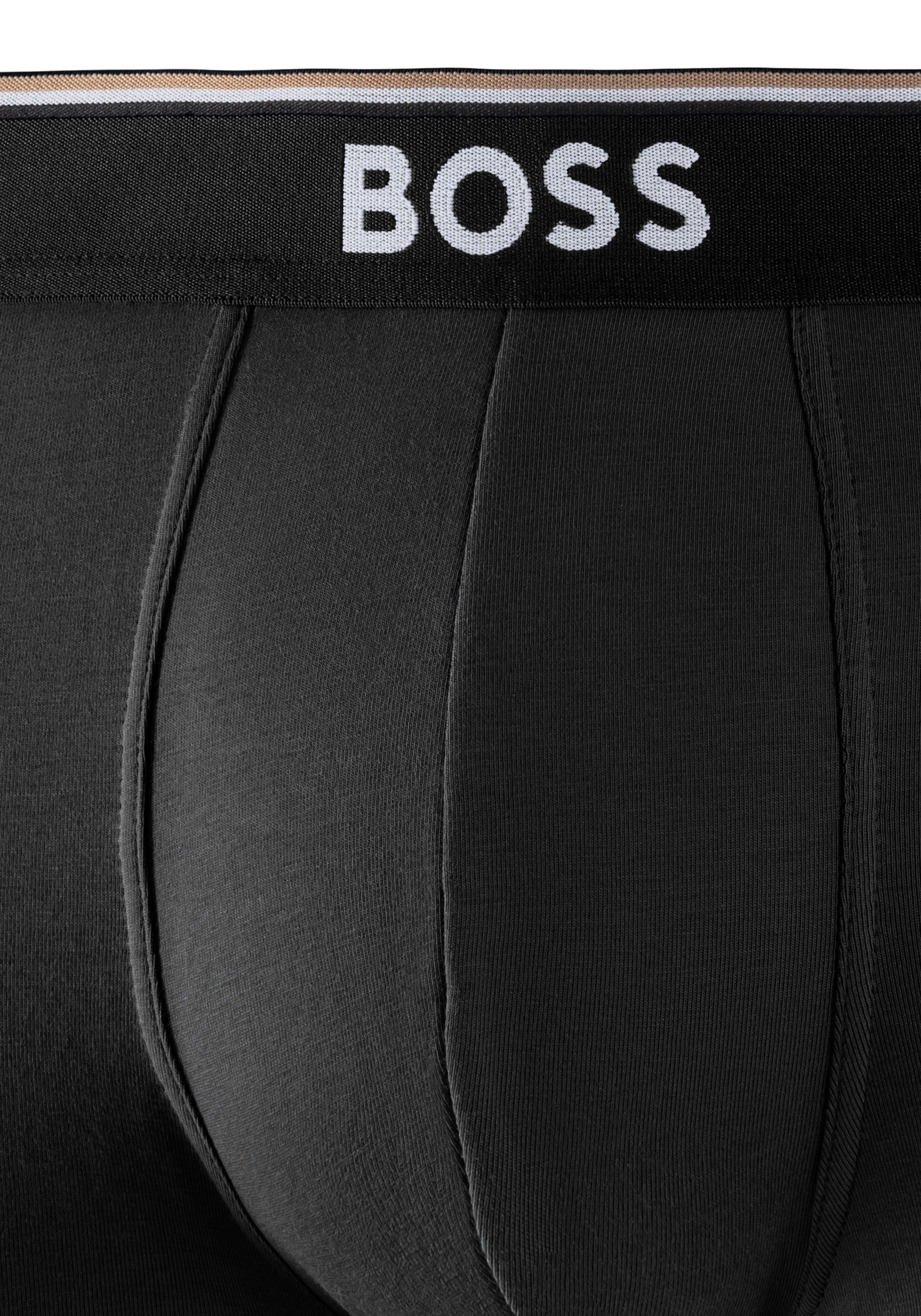 BOSS Lange boxershort BRIEF 3 PACK met in kleur bijpassende weefband (3 stuks)