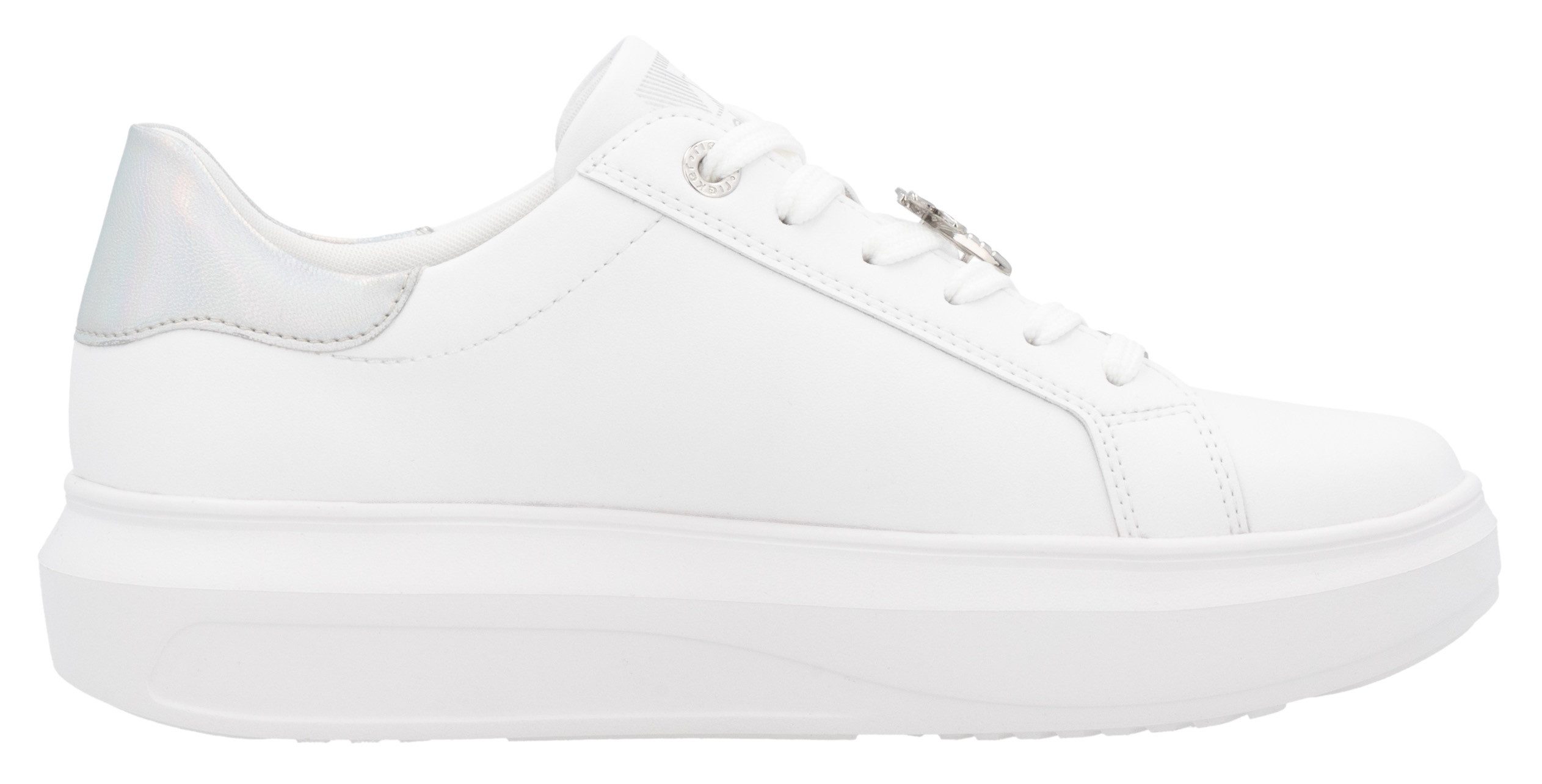 RIEKER Sport Plateausneakers met stijlvolle metallic-details, vrijetijdsschoen, lage schoen, veterschoen