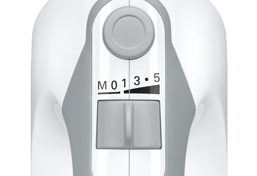BOSCH Handmixer ErgoMixx MFQ36440, roestvrijstalen garde/kneedhaken, 5 standen, mixvoet, wit