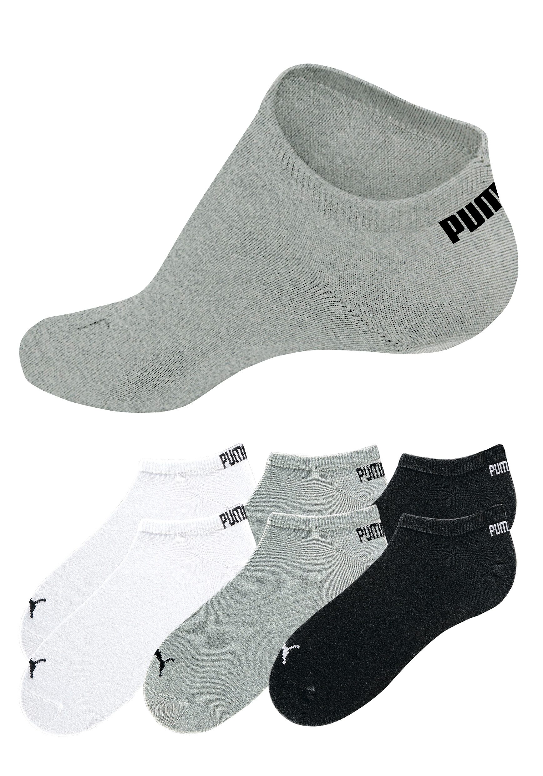 PUMA Sneakersokken met ingebreid logo (6 paar)