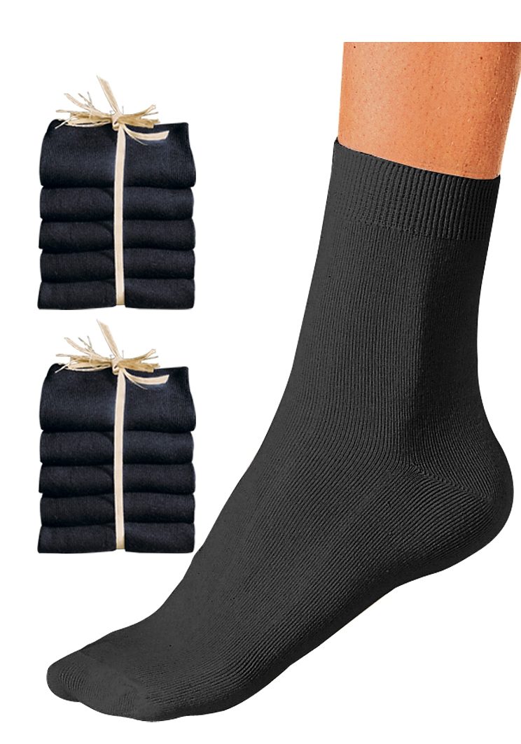 Go in Basic sokken unikleur (set, 10 paar)