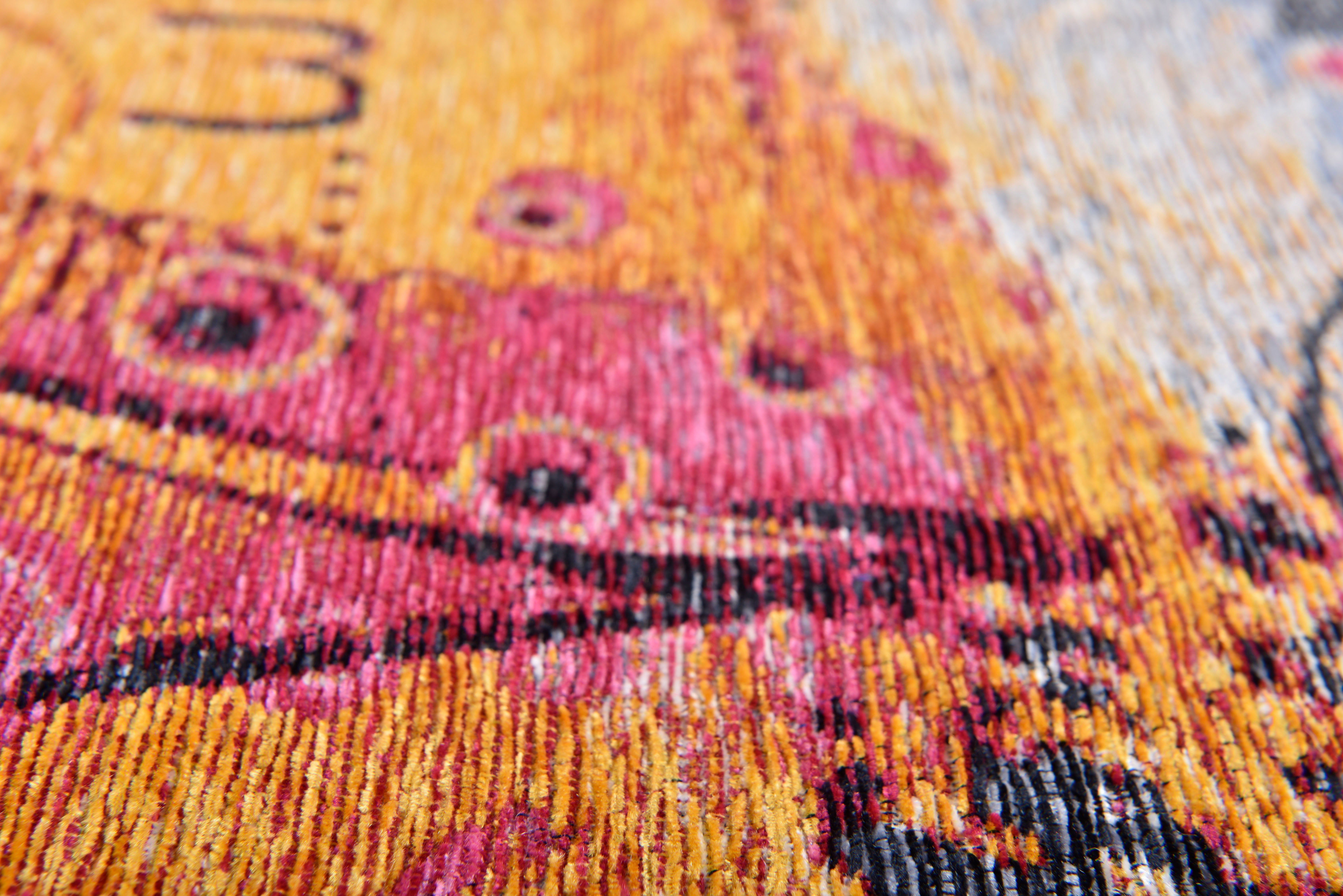 Gino Falcone Vloerkleed Cosima-109 plat geweven jacquard-vloerkleed, met chenillegaren, modern design