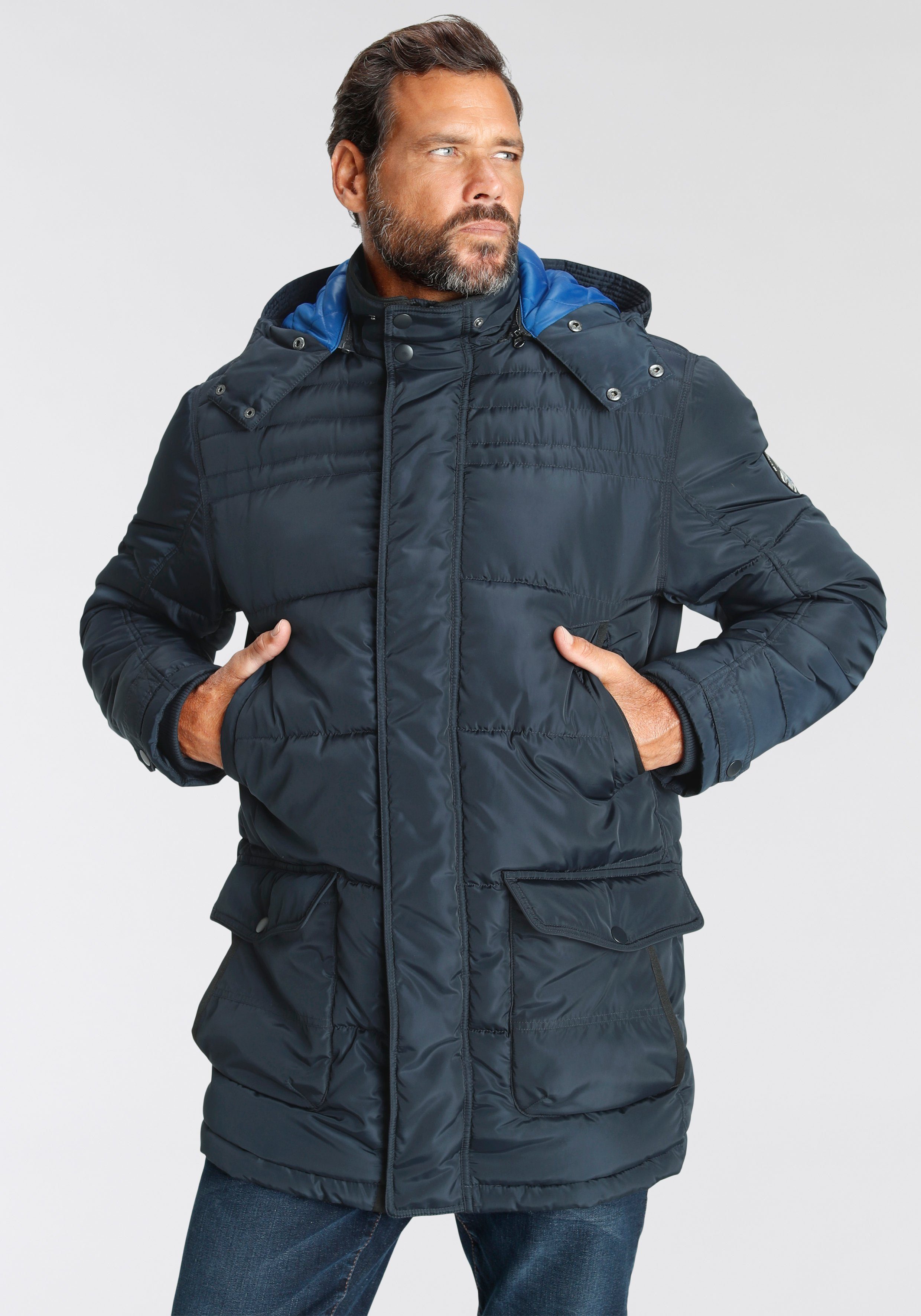 Man's World Winterjack met afneembare capuchon