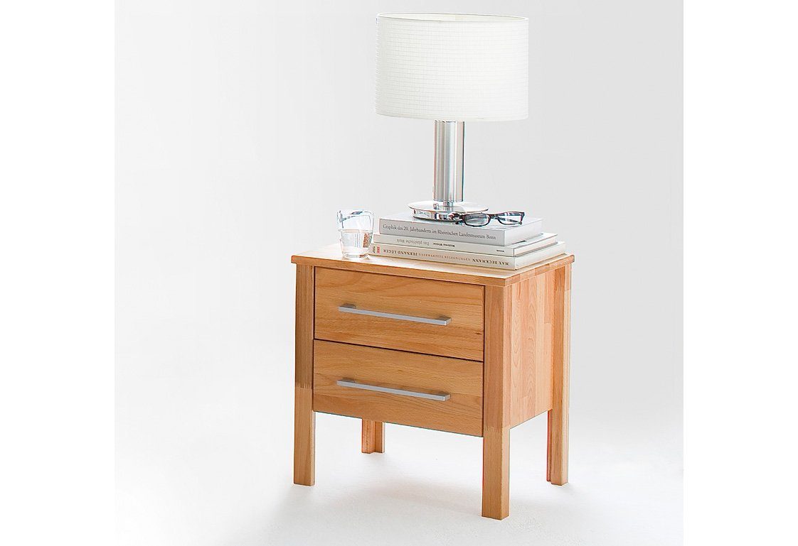 Home affaire Nachtkastje Modesty van massief beukenhout, met 2 laden, breedte 45 cm