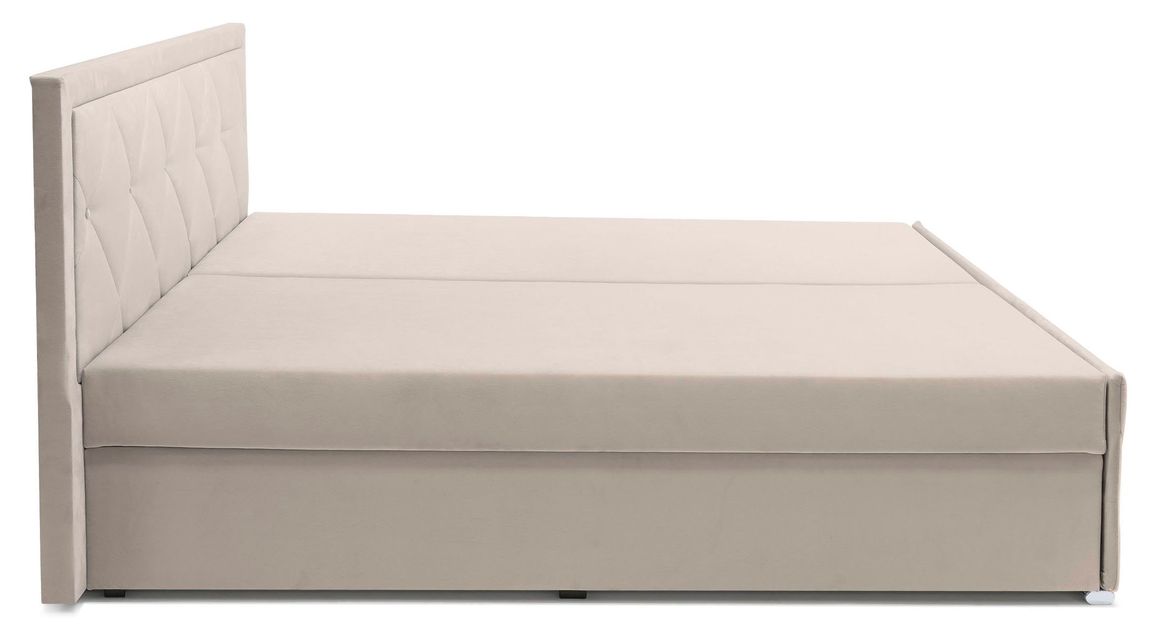 Leonique Boxspring Alfie, bestseller! Inclusief bedlade & topper Optioneel met knoopstiksels of strassstenen, H2, H3 en H4 verkrijgbaar