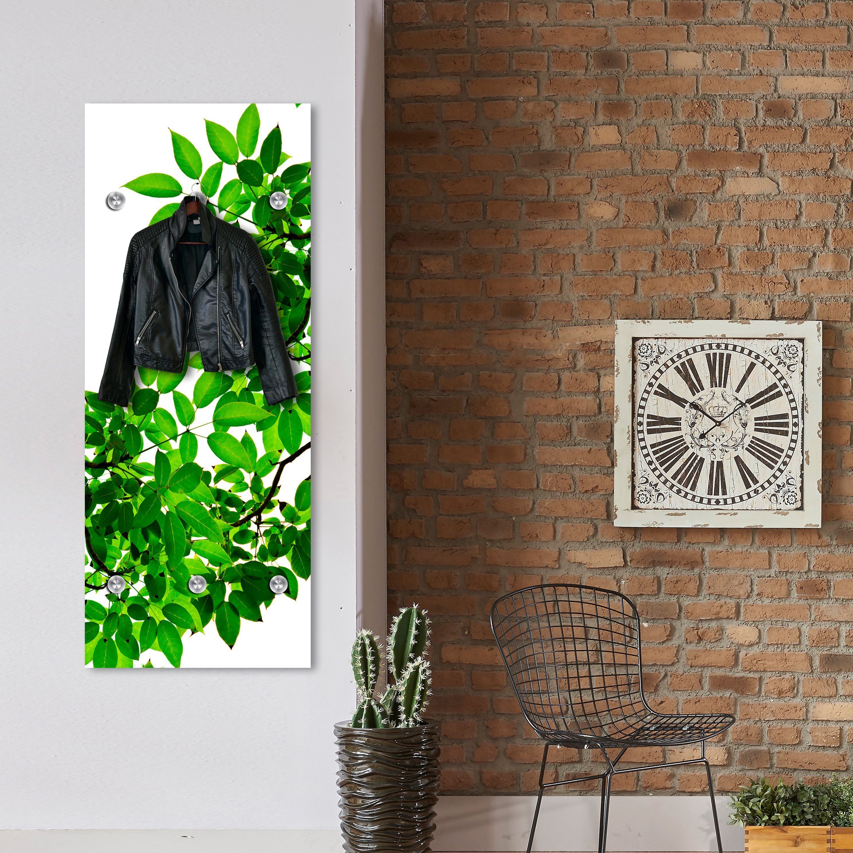 queence Kapstok Bladeren met 6 haken, 50 x 120 cm