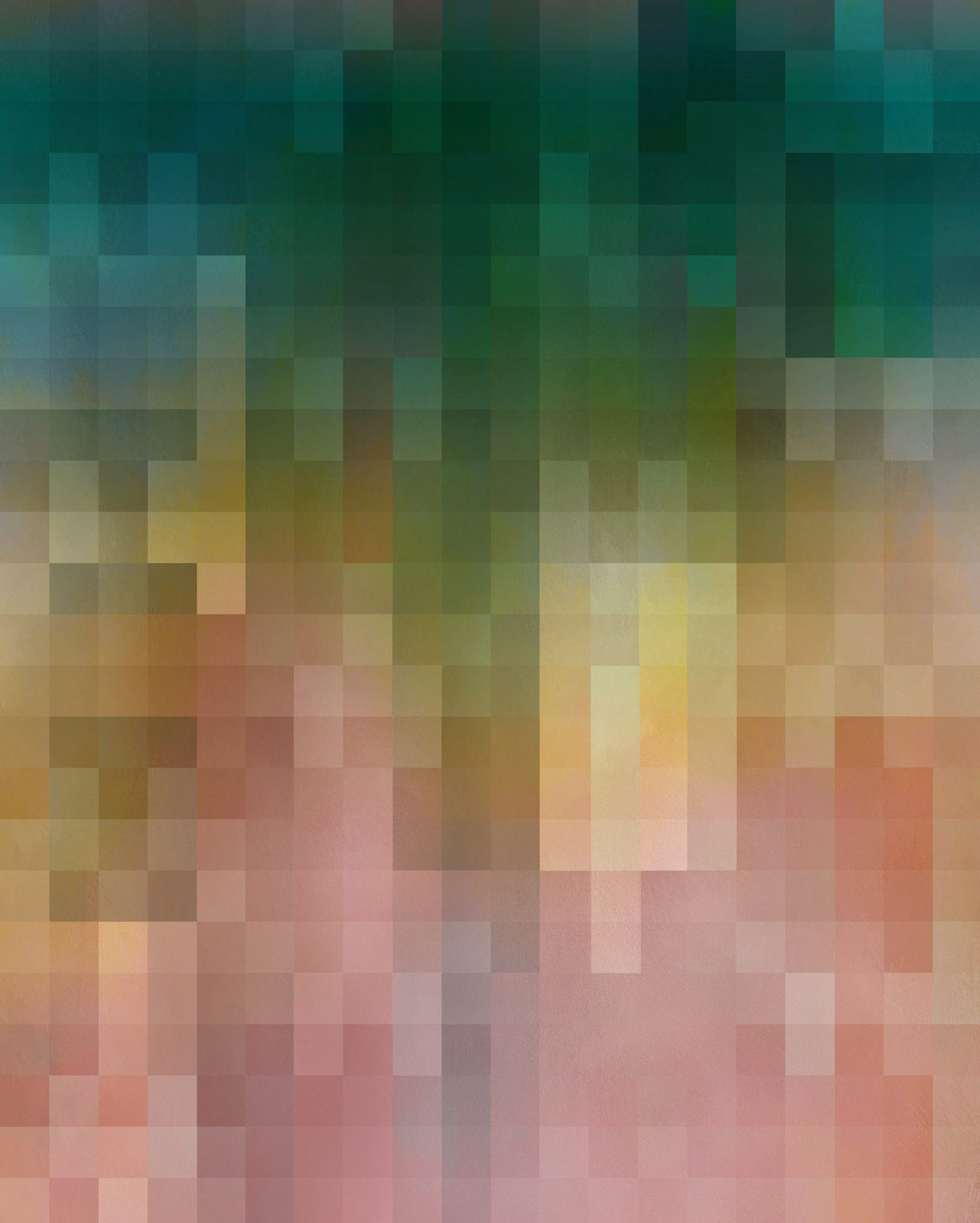 Komar Fotobehang Komar vlies fotobehang - Paper Pixels - maat 200 x 250 cm (set)