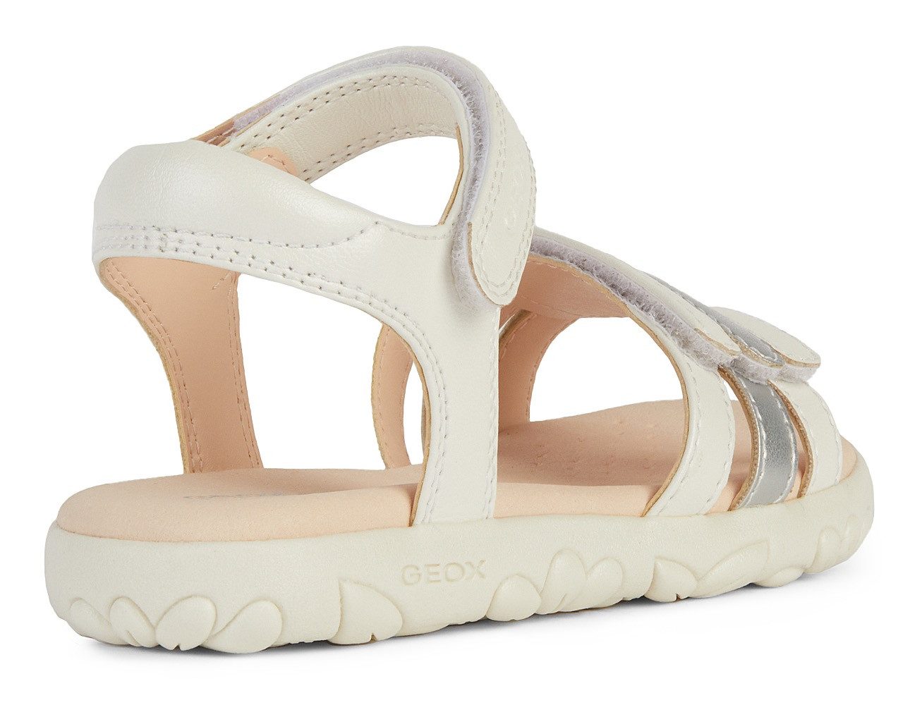 Geox Sandalen J SANDAL HAITI GIRL , glitter-sandaal, klittenbandschoen in metallic-look