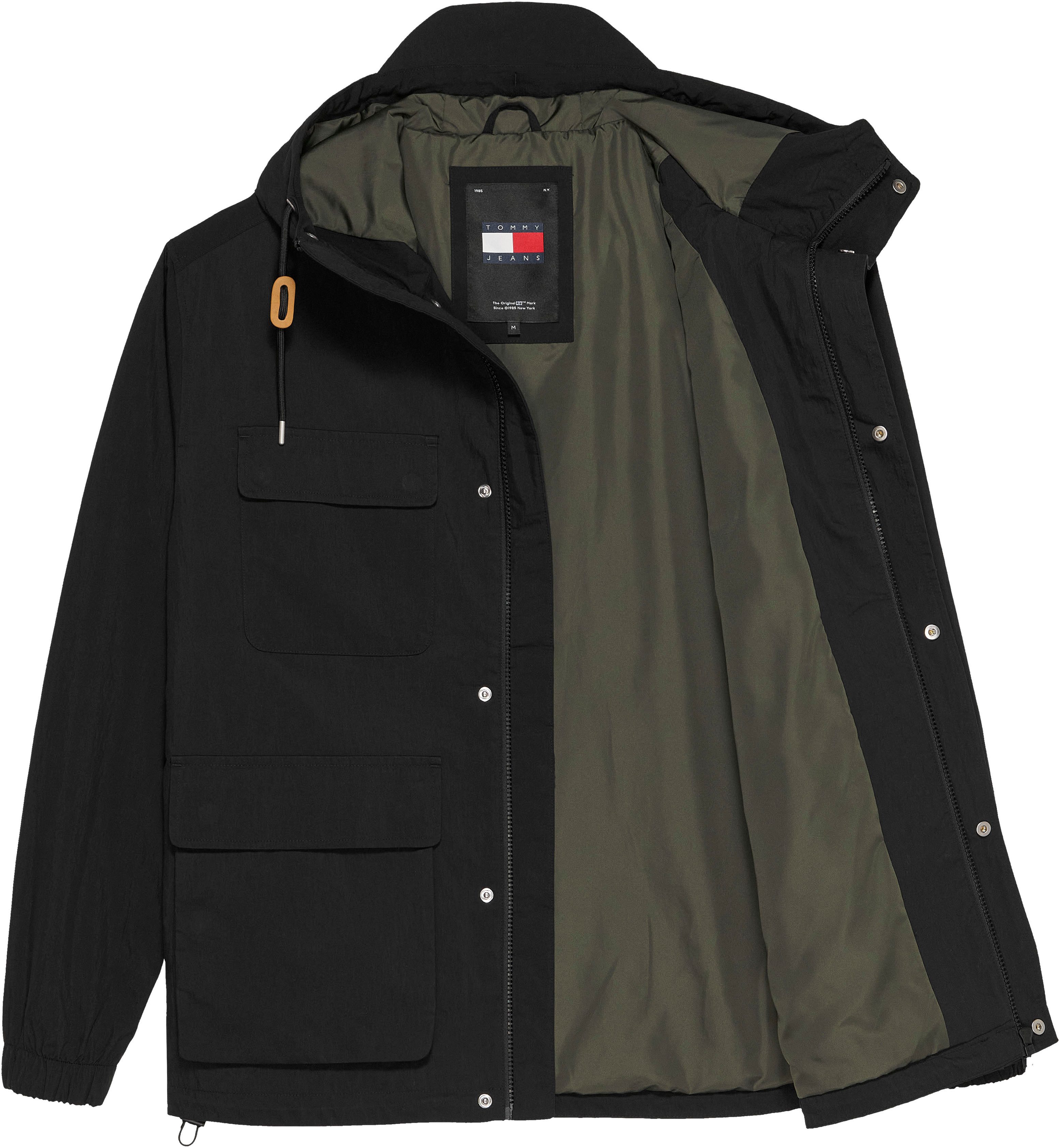 TOMMY JEANS Zomerjack TJM UTILITY PARKA met gestempeld logo