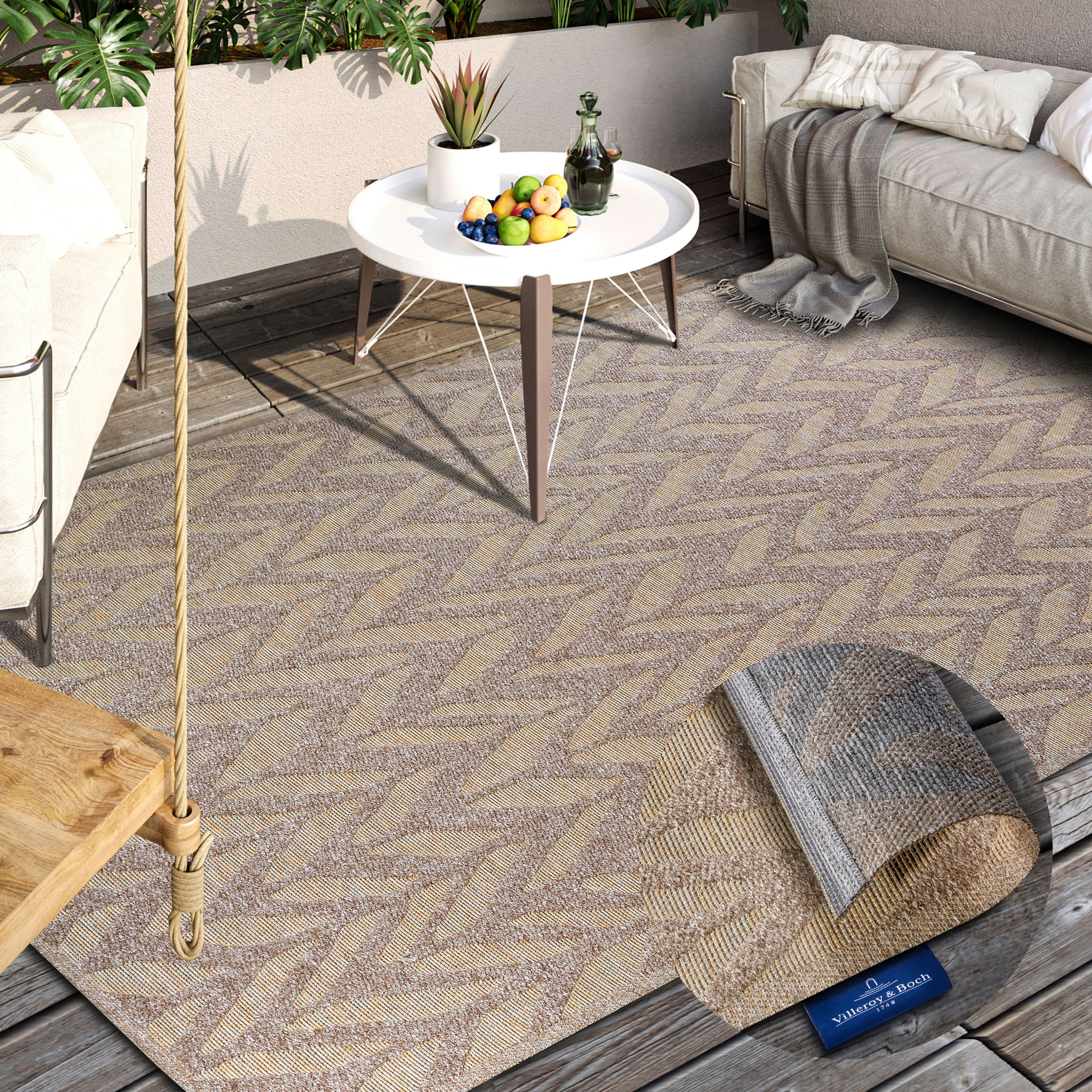 Villeroy & Boch Outdoorkleed Georgette In-& Outdoor, Vlakweefsel, weerbestendig, Terras, Balkon, modern, Trend