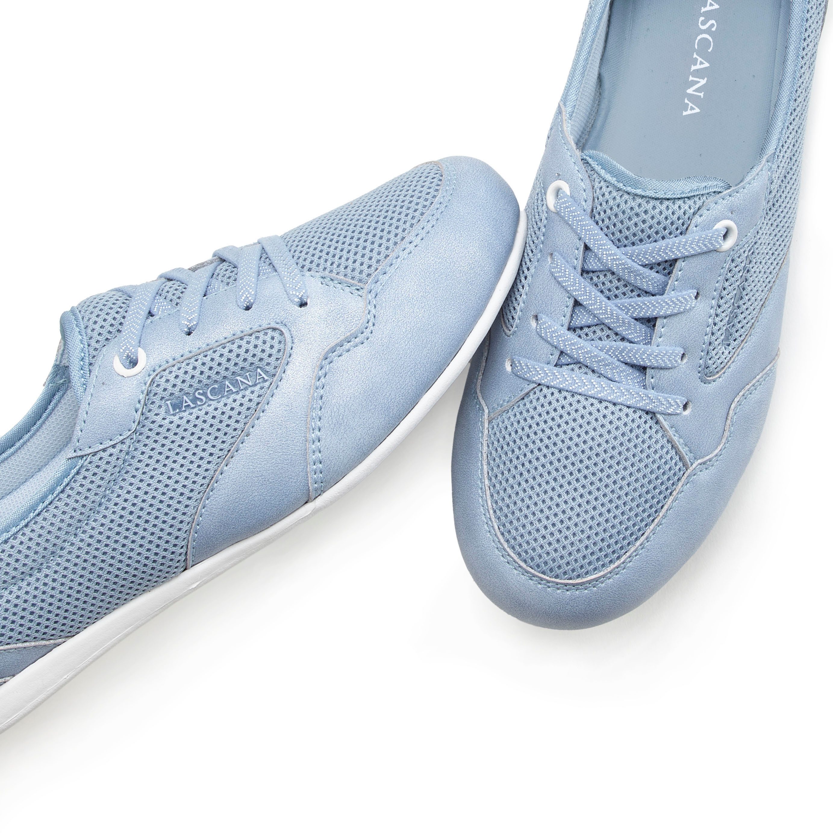 Lascana Sneakers Vrijetijdsschoen, lage schoen in modieuze mesh-look VEGAN