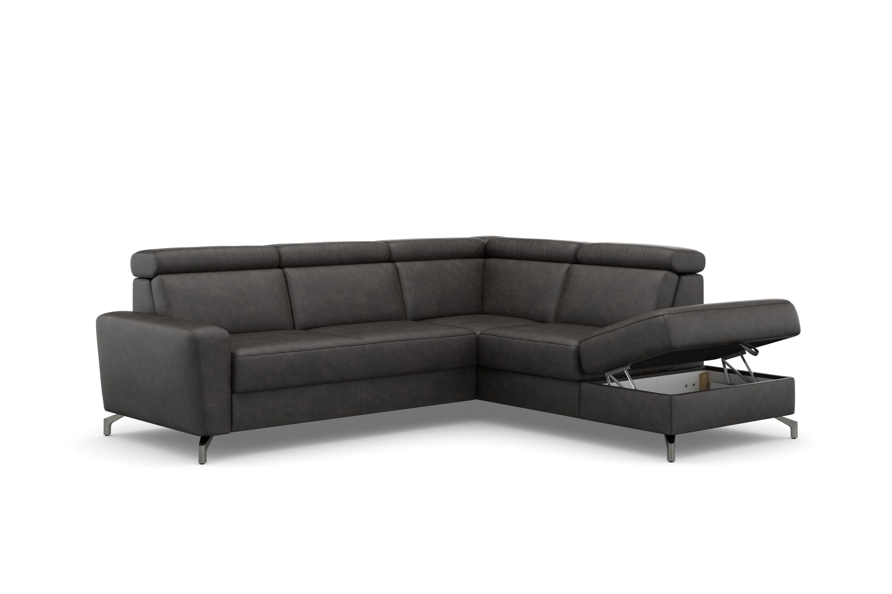 sit&more Hoekbank Scarlett L-vorm met verstelbare hoofdsteun, naar keuze met slaapfunctie, bedkist