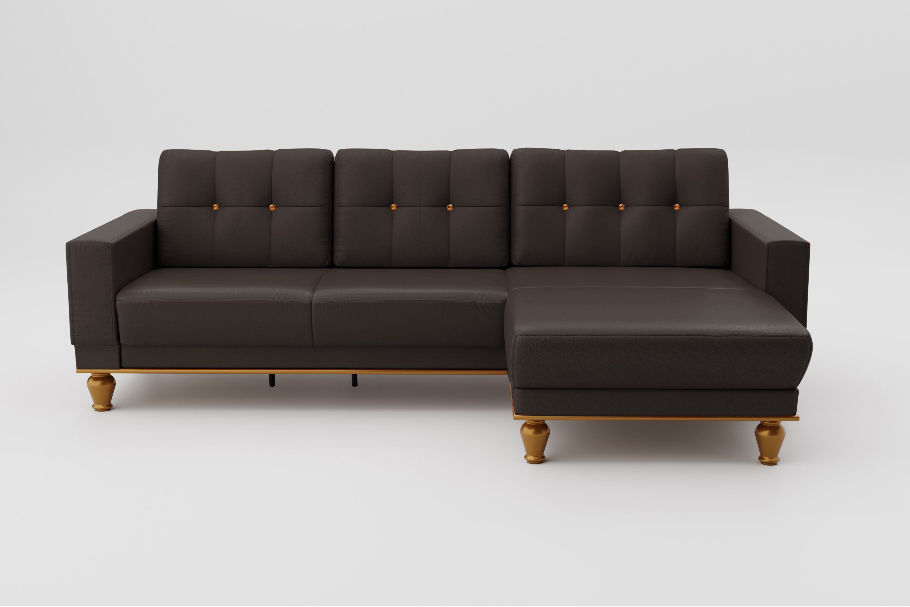 sit&more Hoekbank Orient 5 L-vorm met strassteentjes, naar keuze met slaapfunctie en bedkist