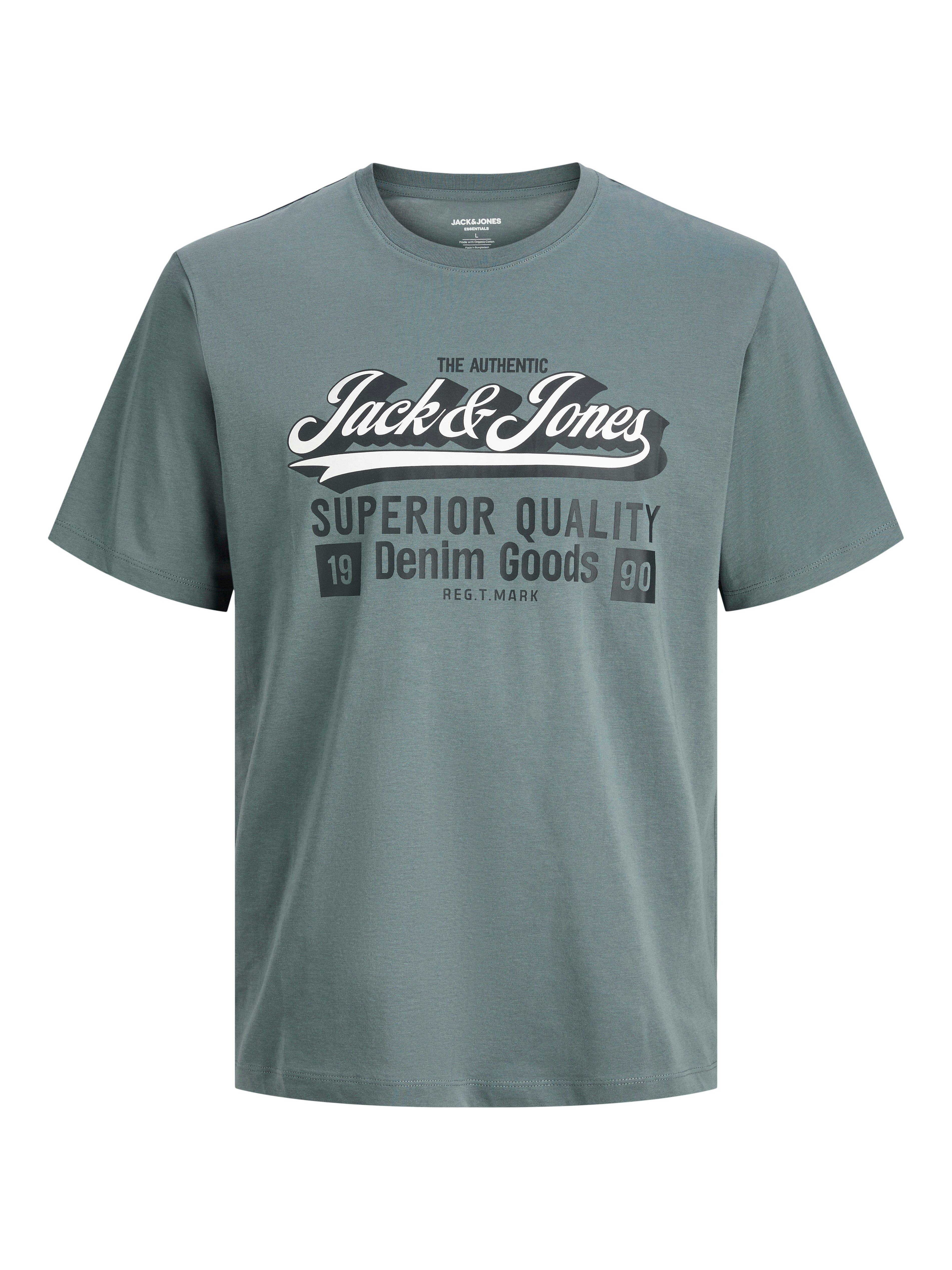 Jack & Jones Shirt met ronde hals JJELOGO TEE SS O-NECK 2 COL AW25 5PK MP (set, 5-delig)