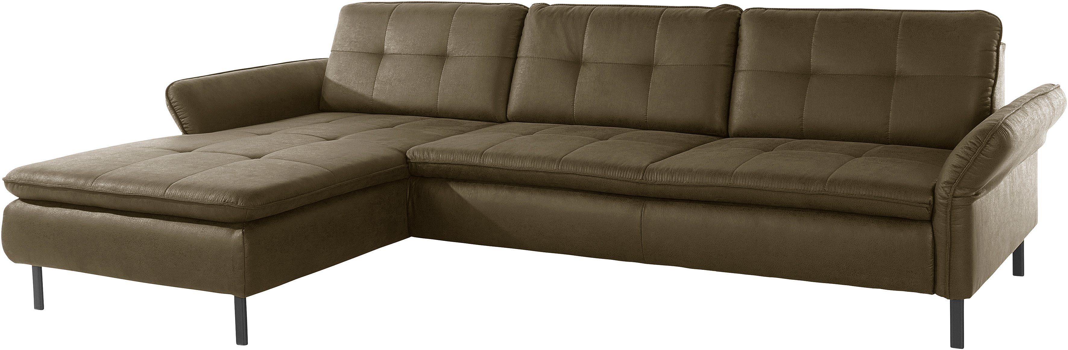 INOSIGN Hoekbank Birkholm L-vorm Verstelbare armleuningen, ook in Easy Clean bekleding - met water te reinigen