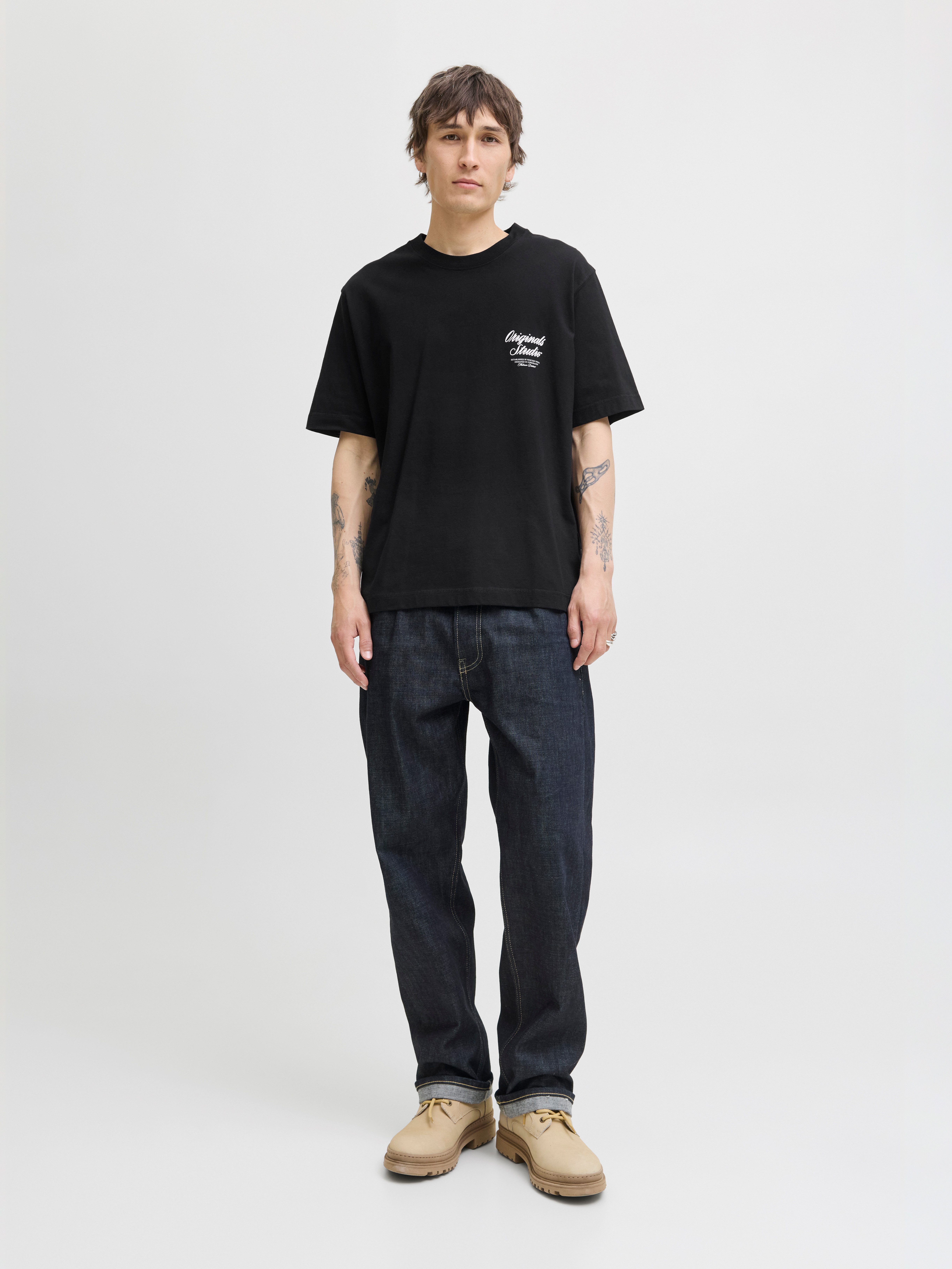Jack & Jones Shirt met korte mouwen JORNORREBRO TYPO TEE SS CREW NECK NOOS
