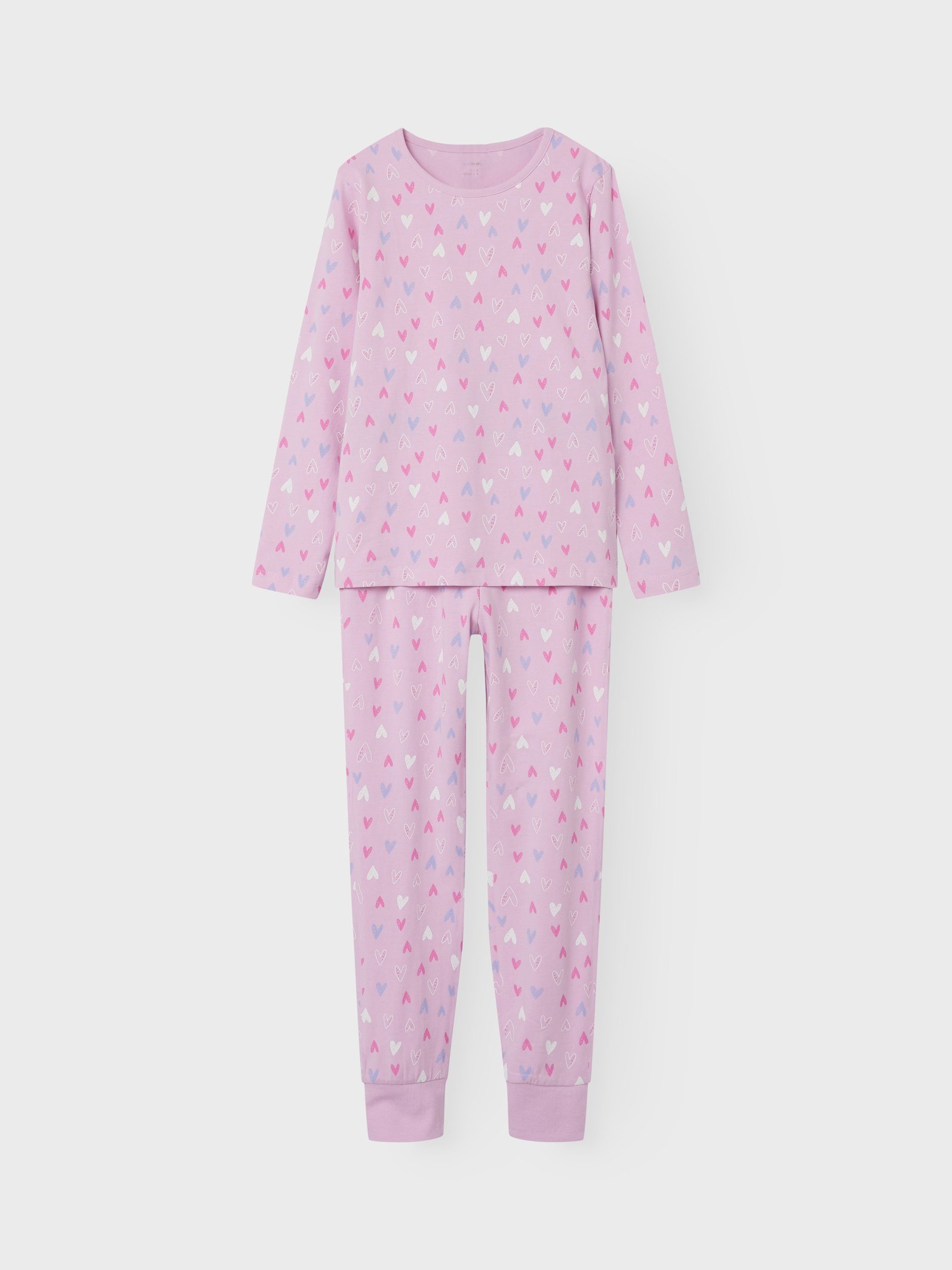 Name it KIDS pyjama NKFNIGHTSET roze Meisjes Stretchkatoen Ronde hals All over print 122 128