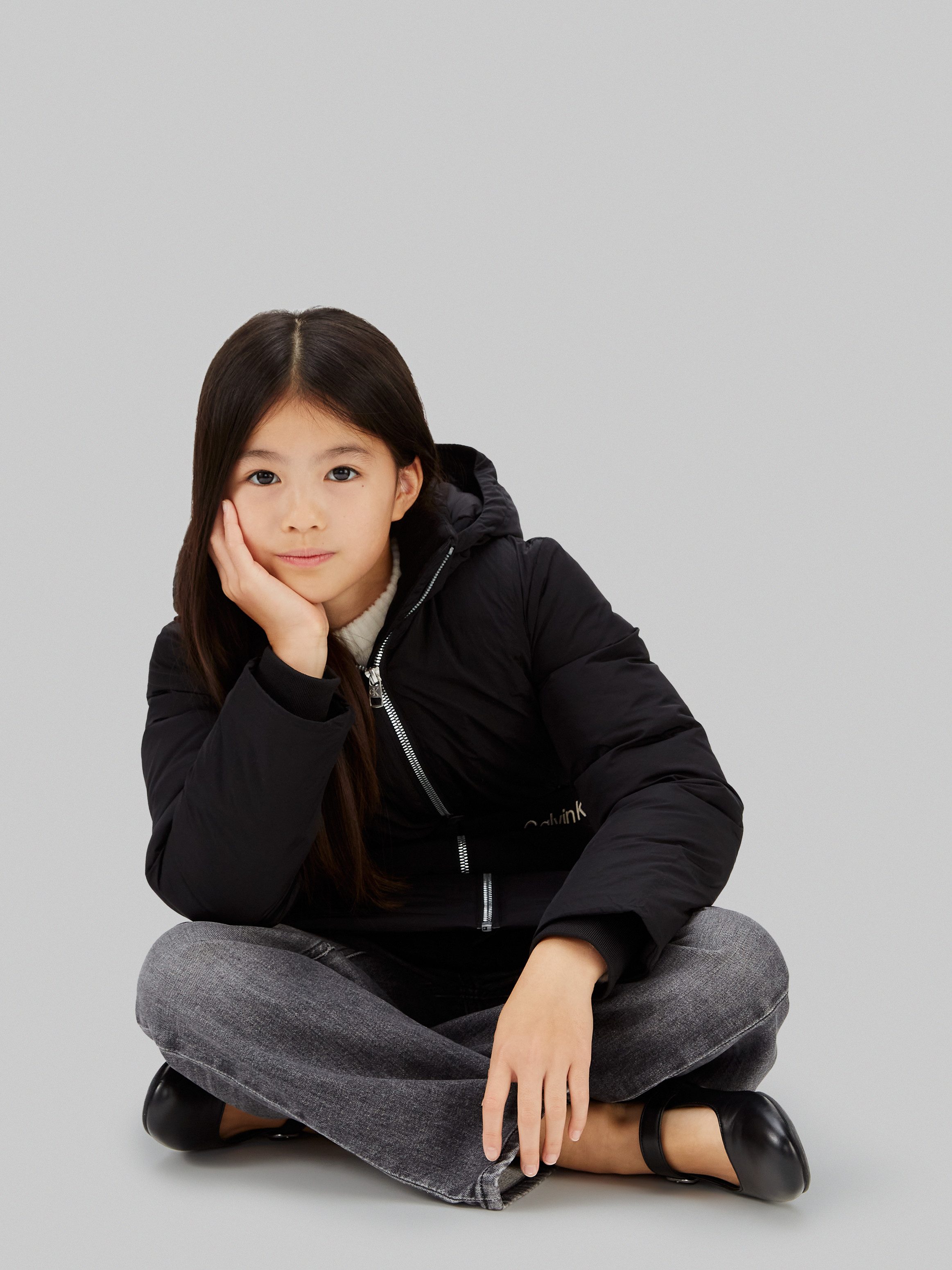 Calvin Klein Gewatteerde jas CLASSIC BELTED COAT voor kinderen tot 16 jaar, met riem